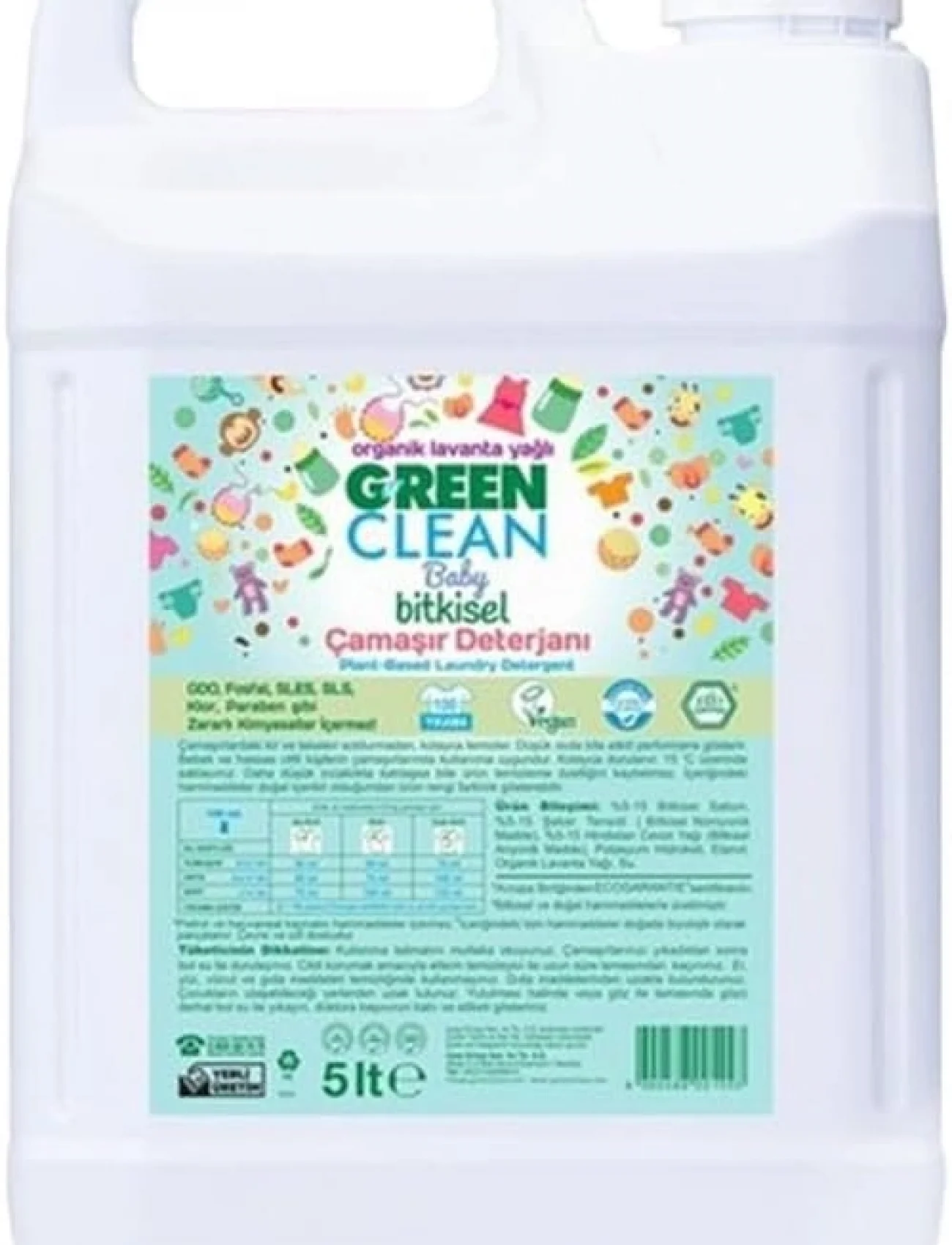 Green Clean Baby Sıvı Çamaşır Deterjanı 5lt