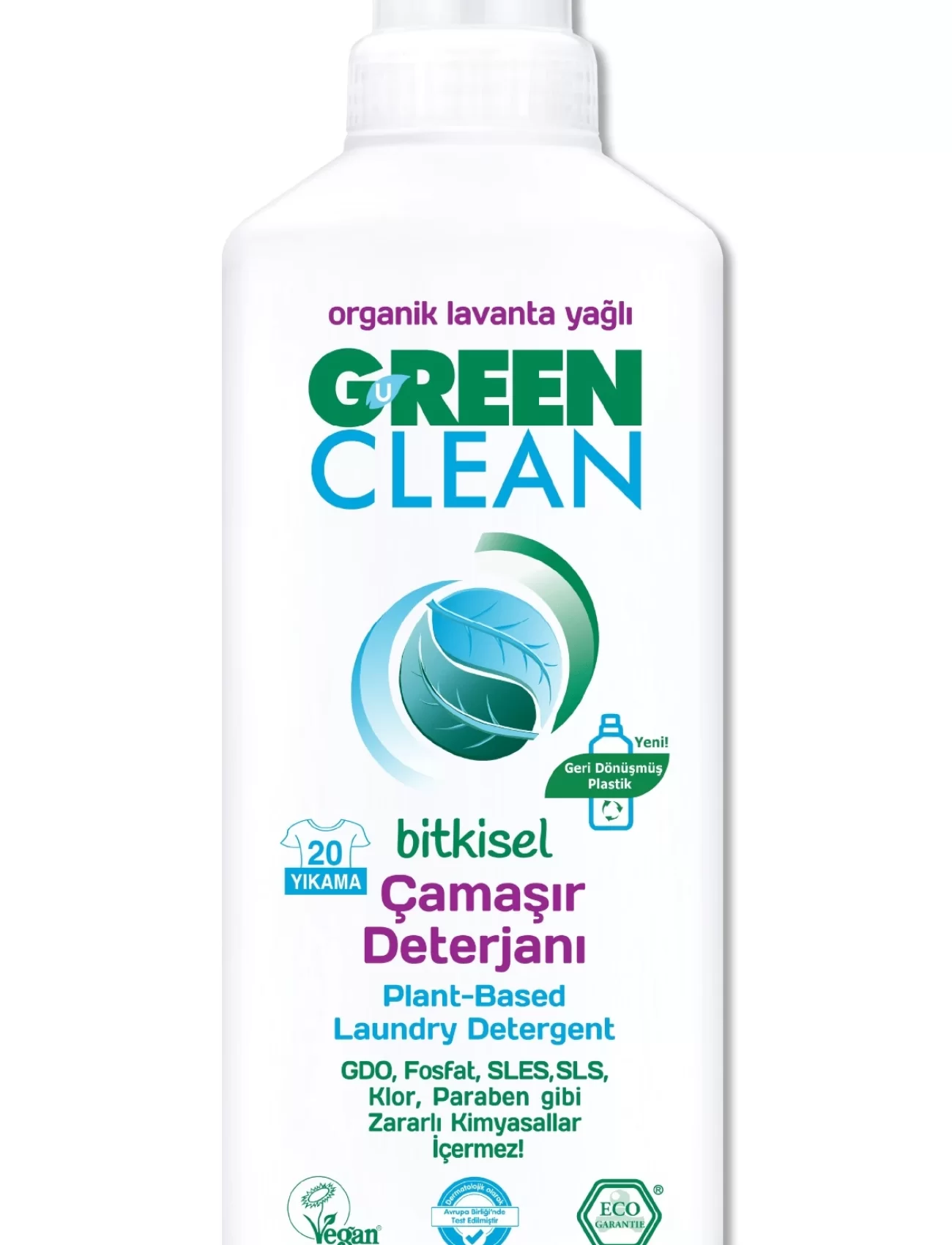 Green Clean Bitkisel Çamaşır Deterjanı 1000 ml (20 Yıkama)