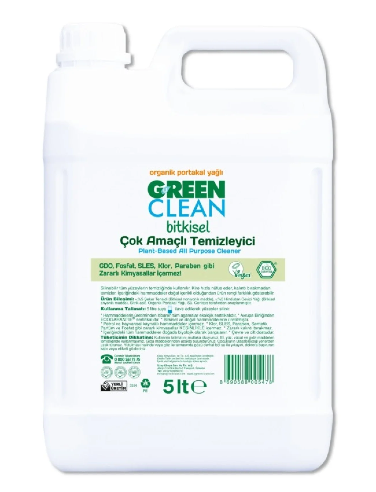 Green Clean Bitkisel Çok Amaçlı Temizleyici 5lt