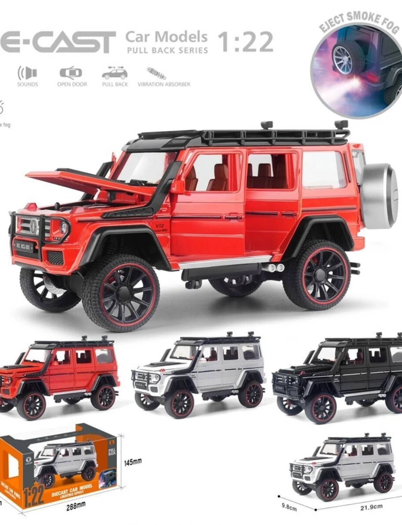 HCL-501 KUT CB 1 22 SESLİ VE IŞIKLI BUHARLI G LUX JEEP(Belirtilen fiyat, tekli satış için adet fiyatıdır.)