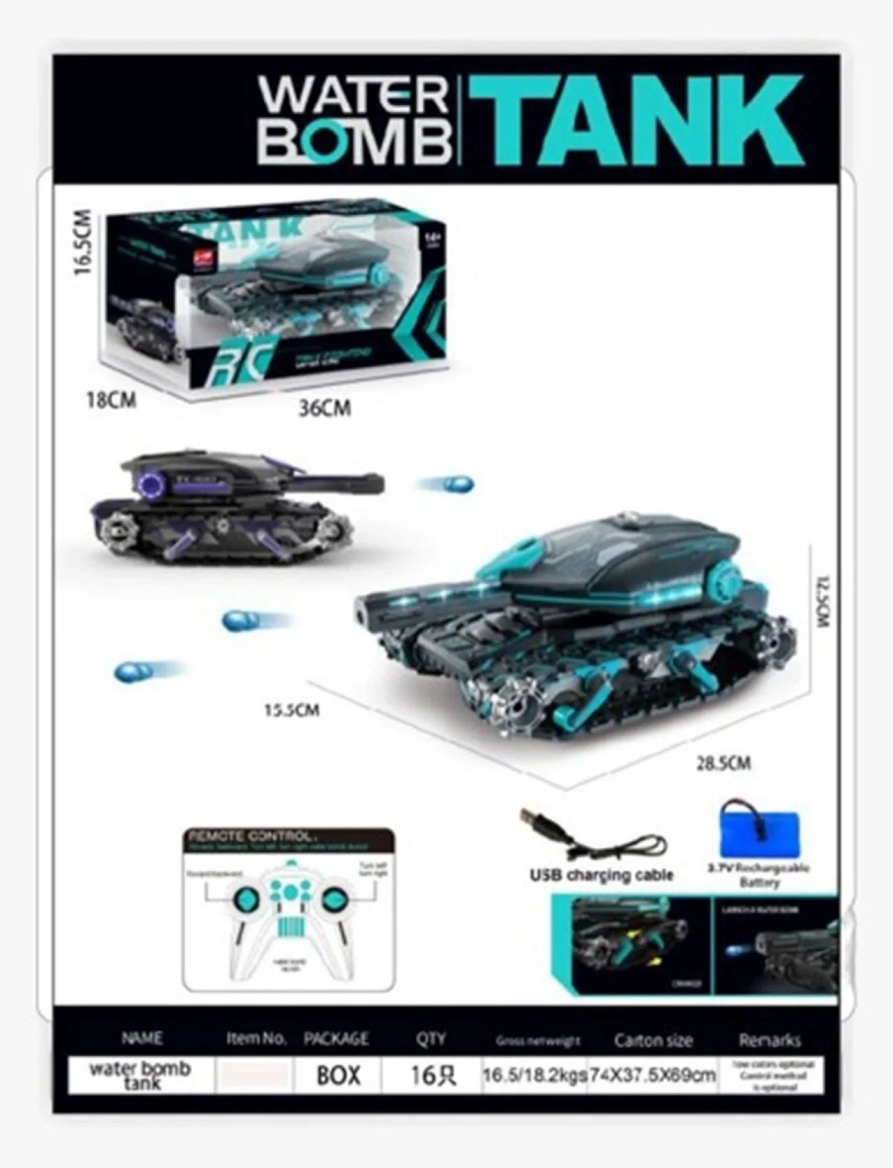 HD5011 2 4G Su Atan Tank -Gepettoys