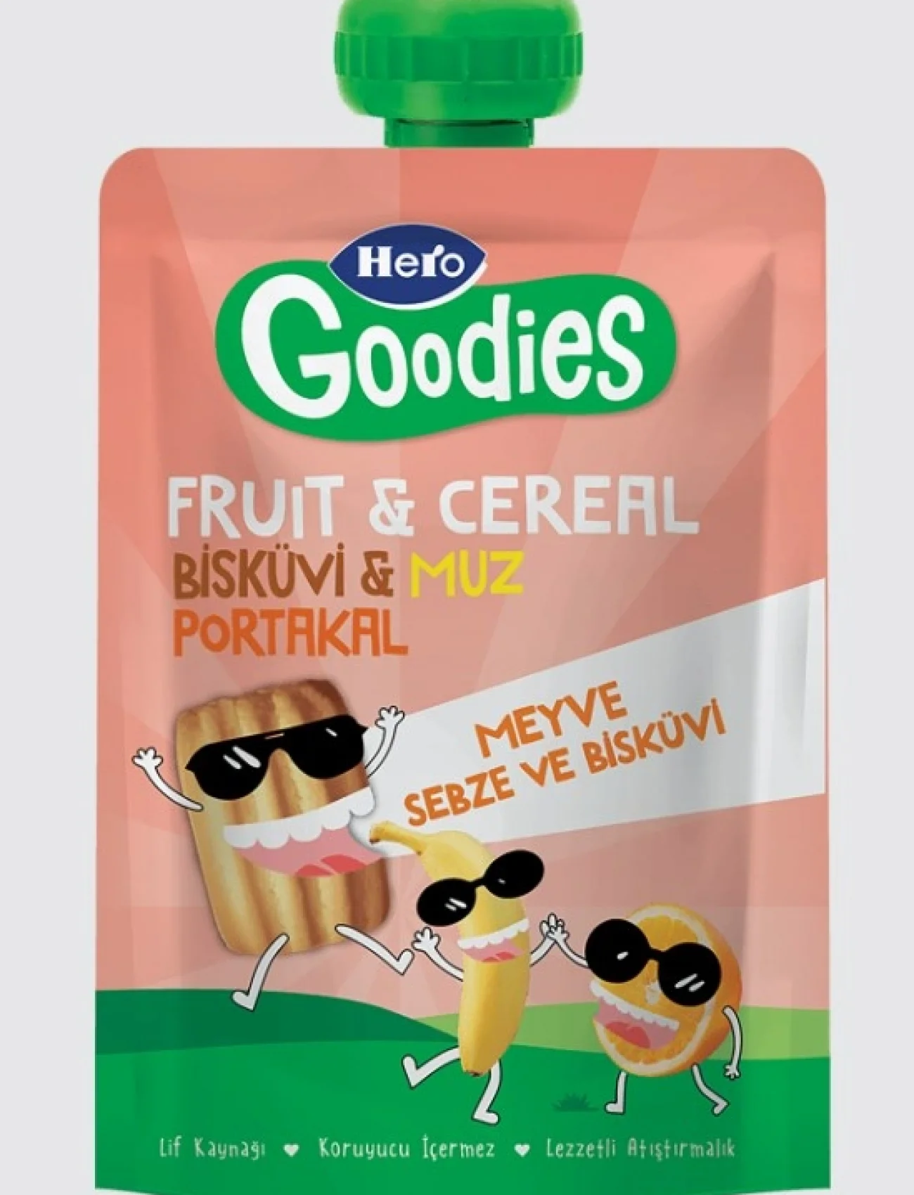 Hero Goodies Muz Portakal Bisküvi Havuç 100 Gr