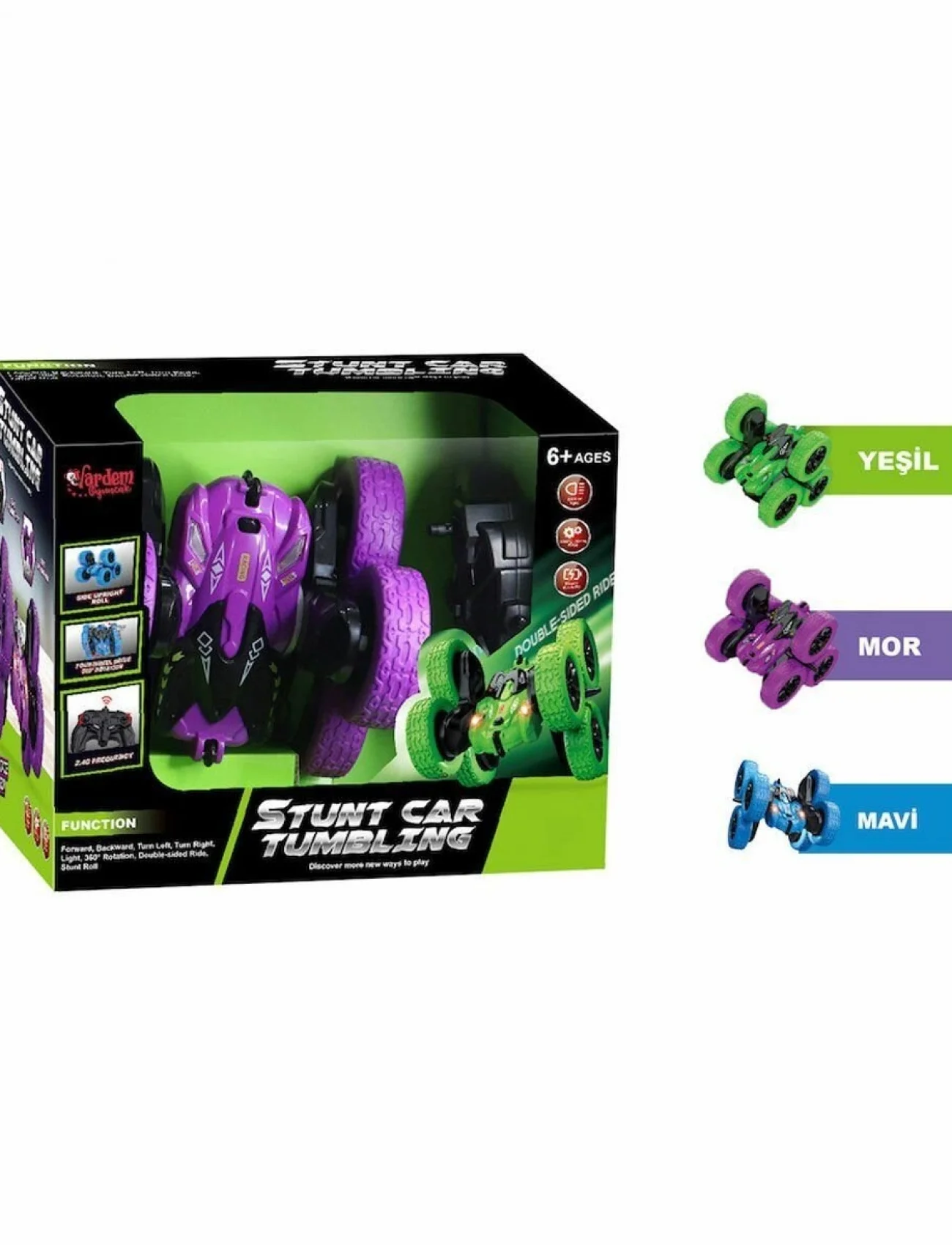 HG6-03 Kumandalı Şarjlı 2.4 Ghz 6 Teker Akrobat Araba