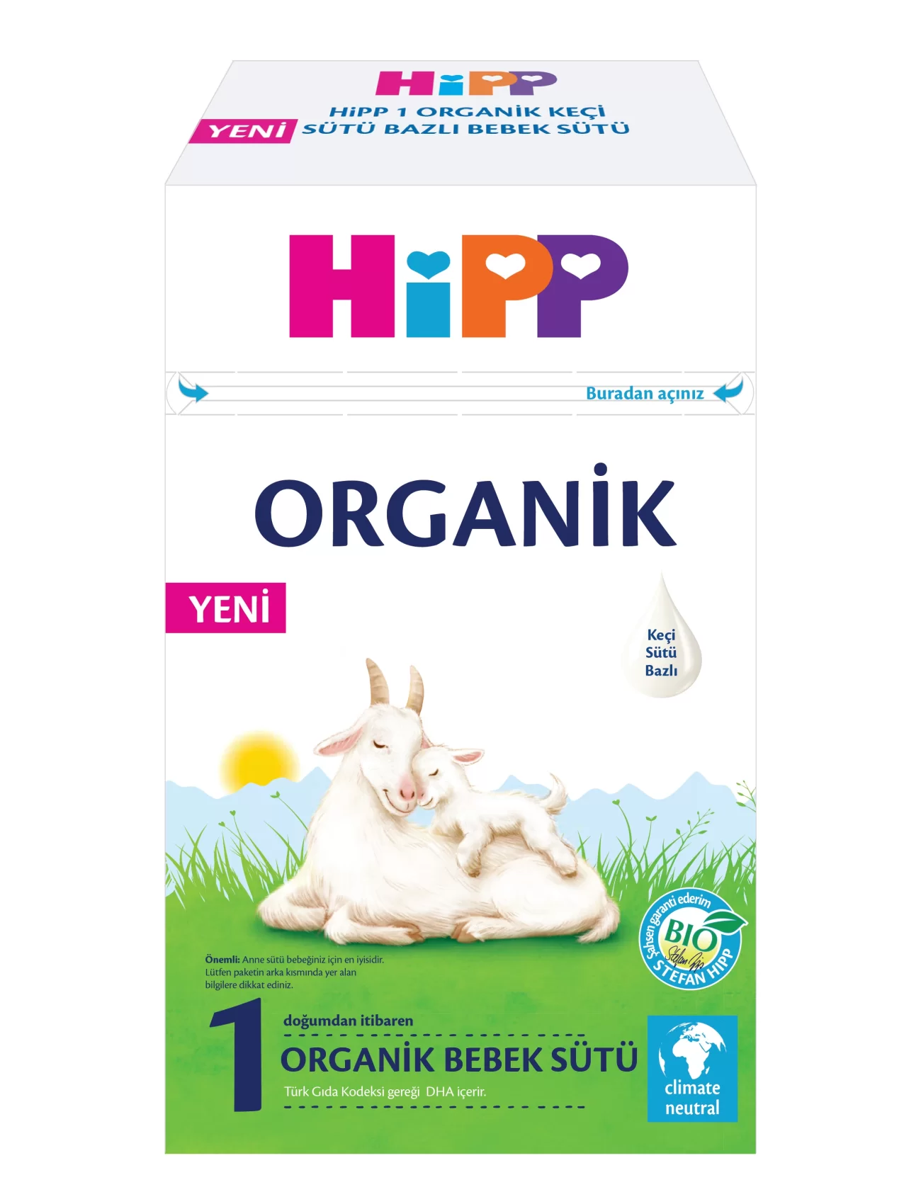 Hipp 1 Organik Keçisütü Bazlı Bebek Sütü 400 Gr