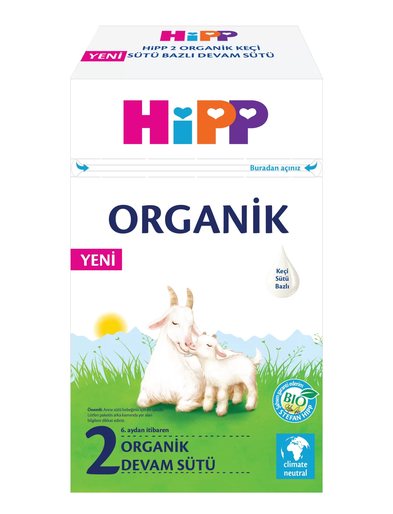 Hipp 2 Organik Keçisütü Bazlı Bebek Devam Sütü 400 Gr