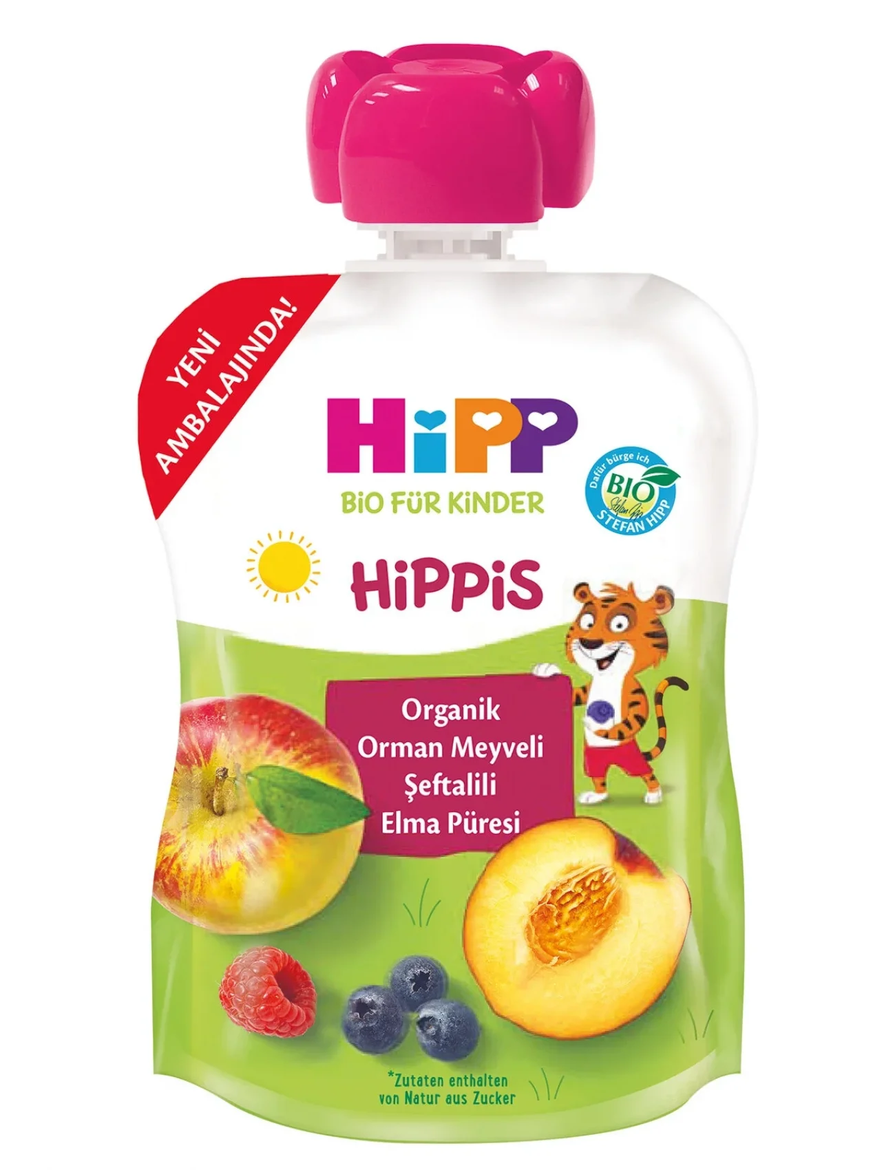 Hipp Organik Orman Meyveli Şeftalili Elma Püresi 100 Gr