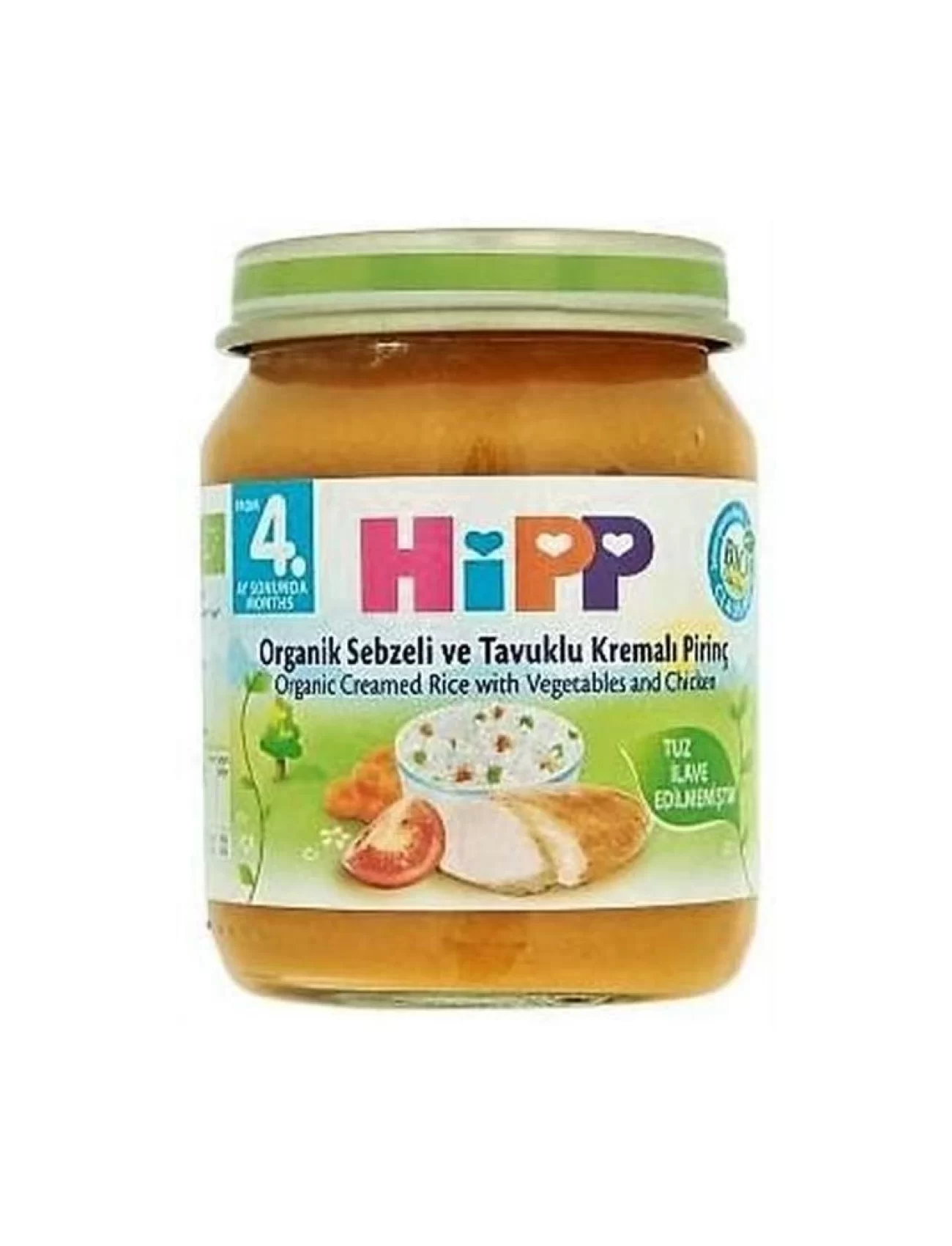 Hipp Organik Sebze ve Tavuklu Kremalı Pirinç 125 Gr