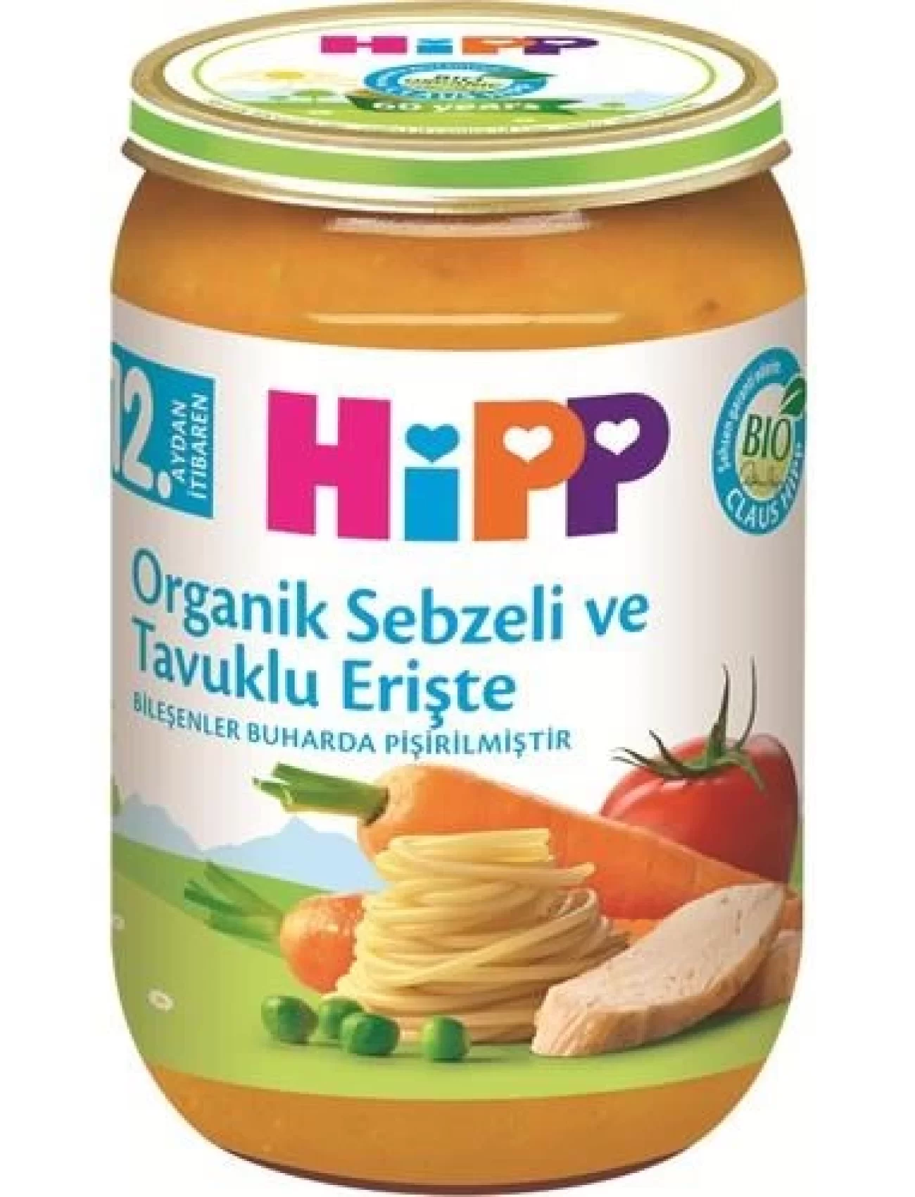 Hipp Organik Sebzeli Tavuklu Erişte 220 Gr