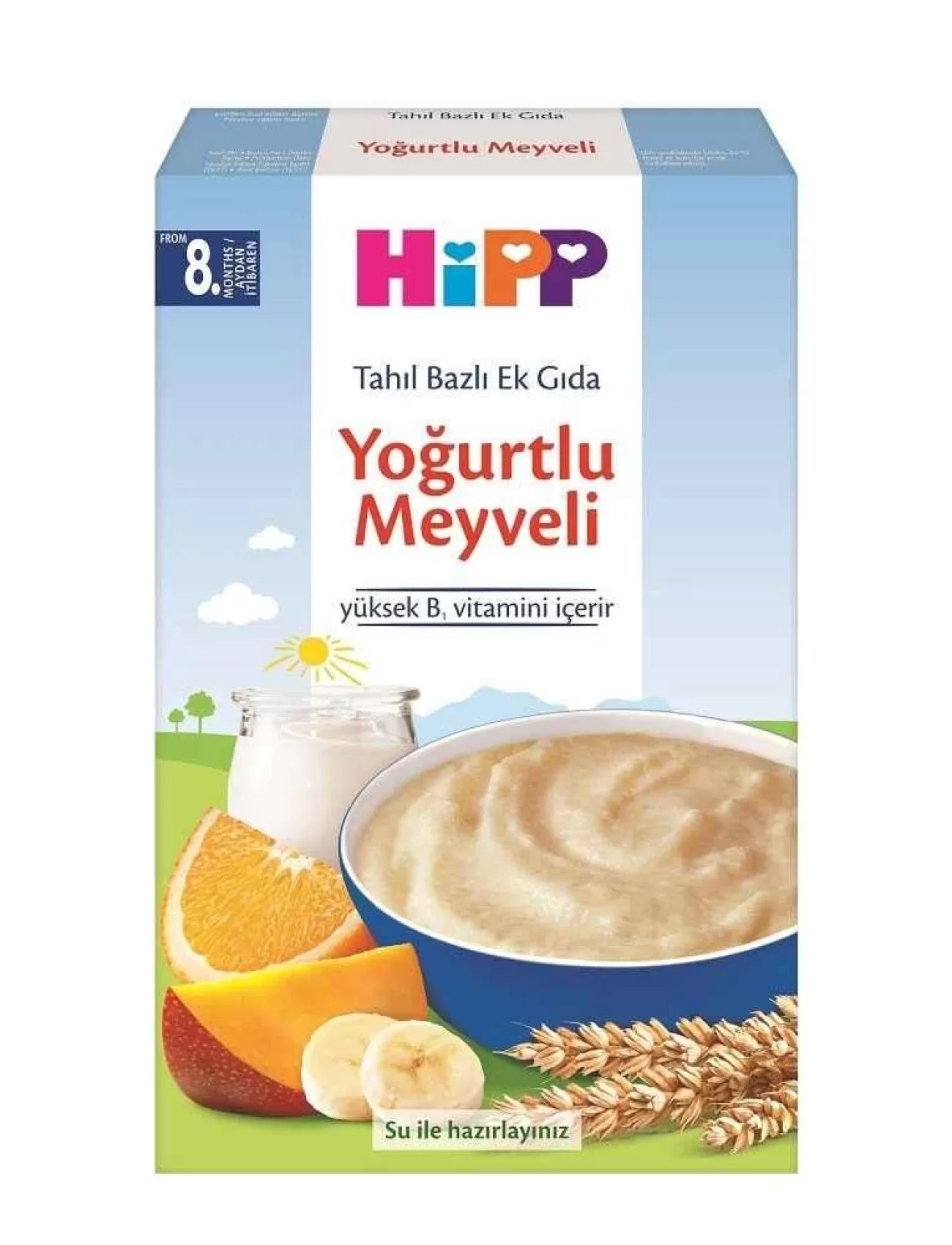 Hipp Organik Sütlü Yoğurtlu Meyveli Tahıl Bazlı Ek Gıda 250 Gr