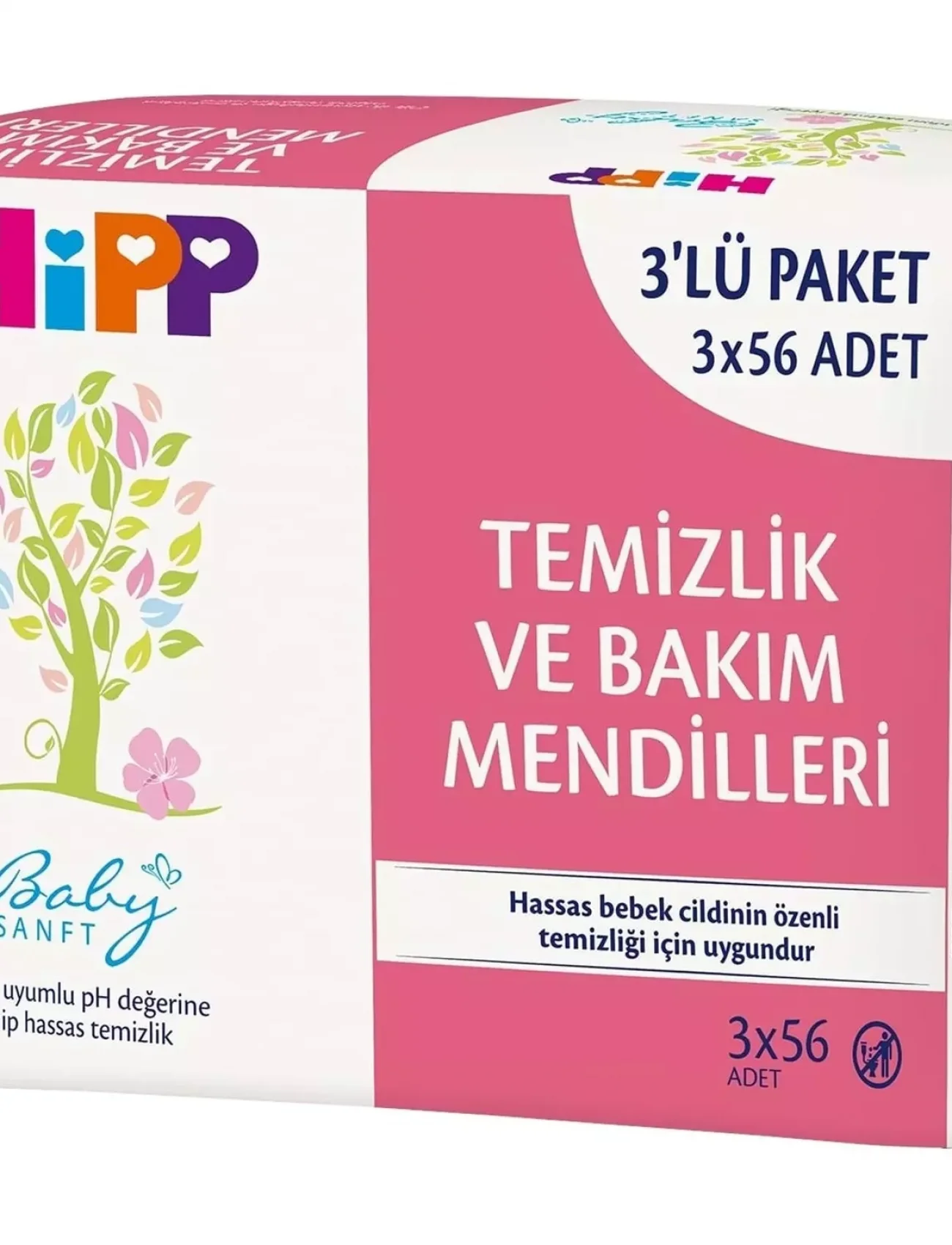 Hipp Temizlik Ve Bakım Mendili 3lü 168 Yaprak