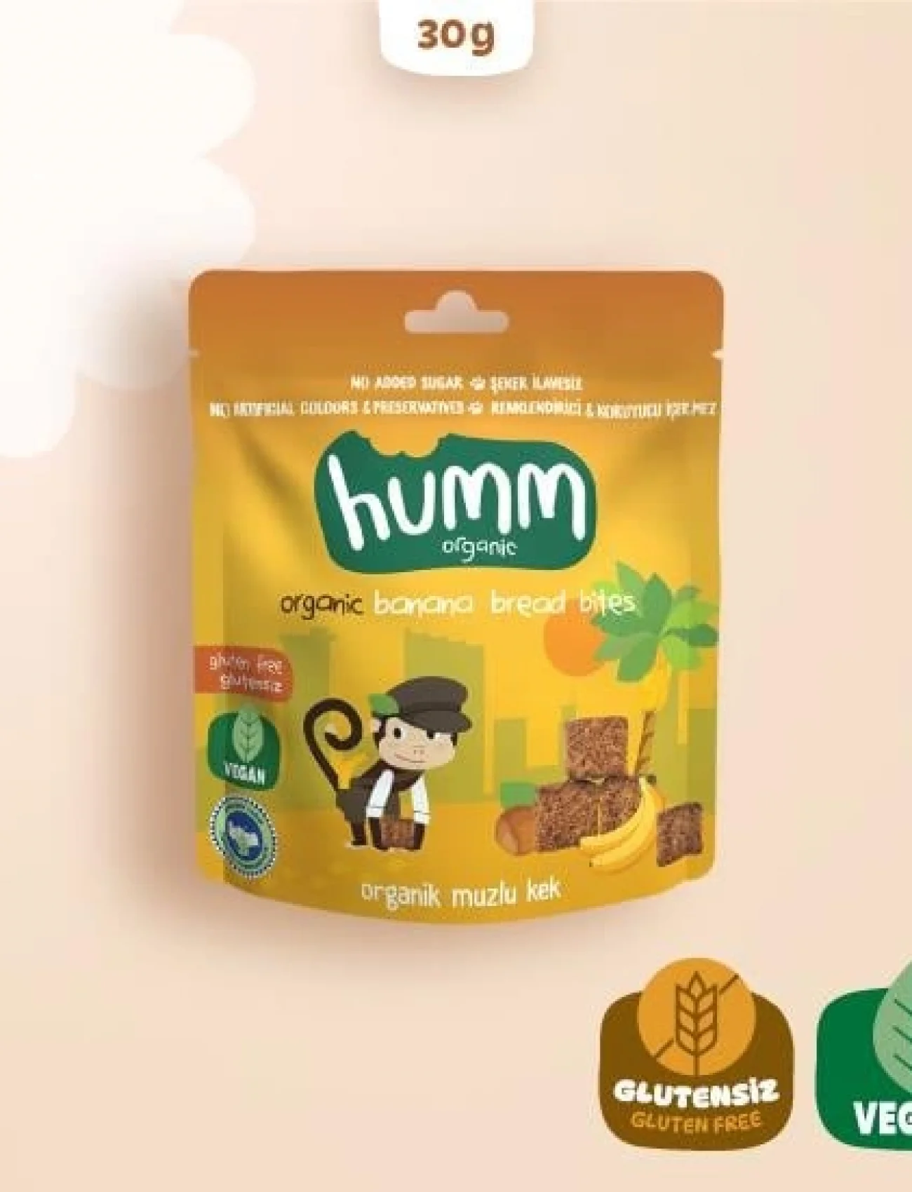 Humm Organik Glutensiz Vegan Muzlu Kek 30 Gr