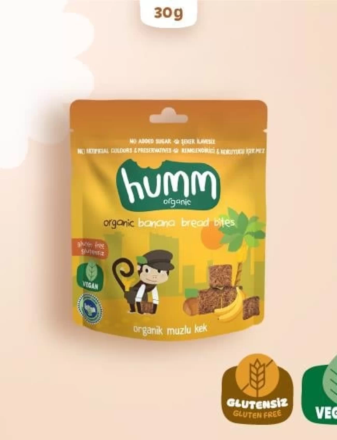Humm Organik Glutensiz Vegan Muzlu Kek 30 Gr