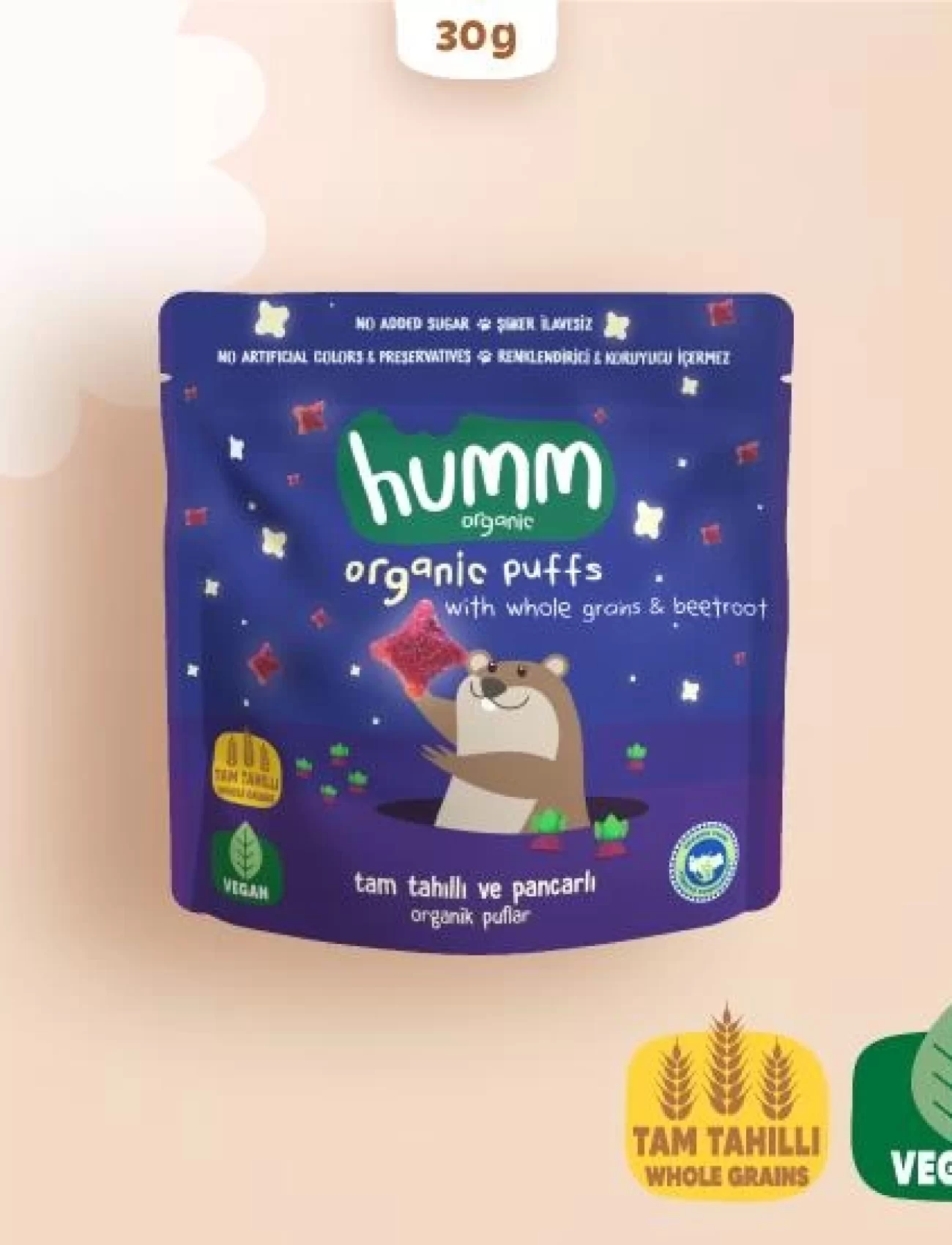Humm Organik Pancarlı ve Tam Tahıllı Puflar 30 Gr
