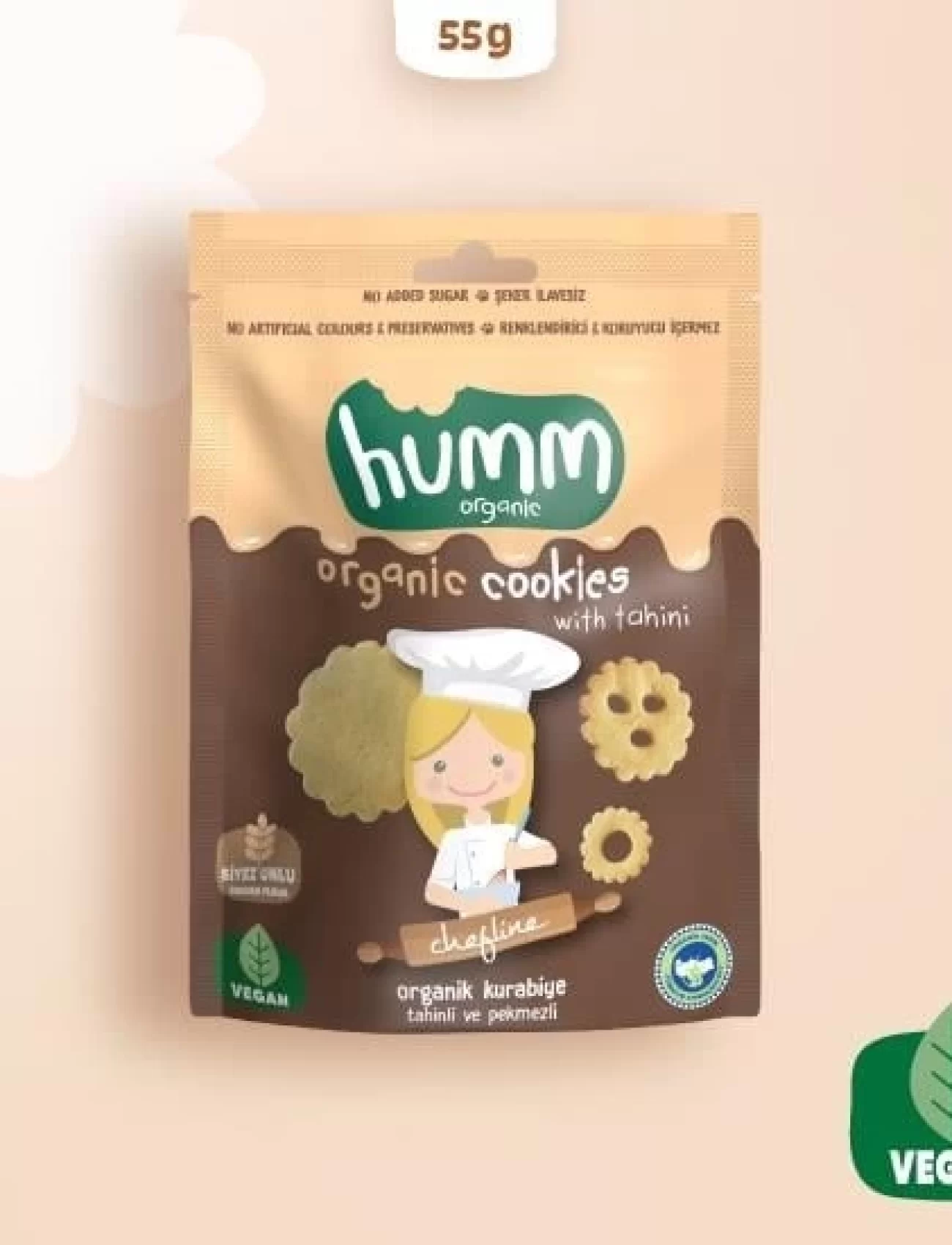 Humm Organik Tahinli ve Pekmezli Vegan Kurabiye 55 Gr