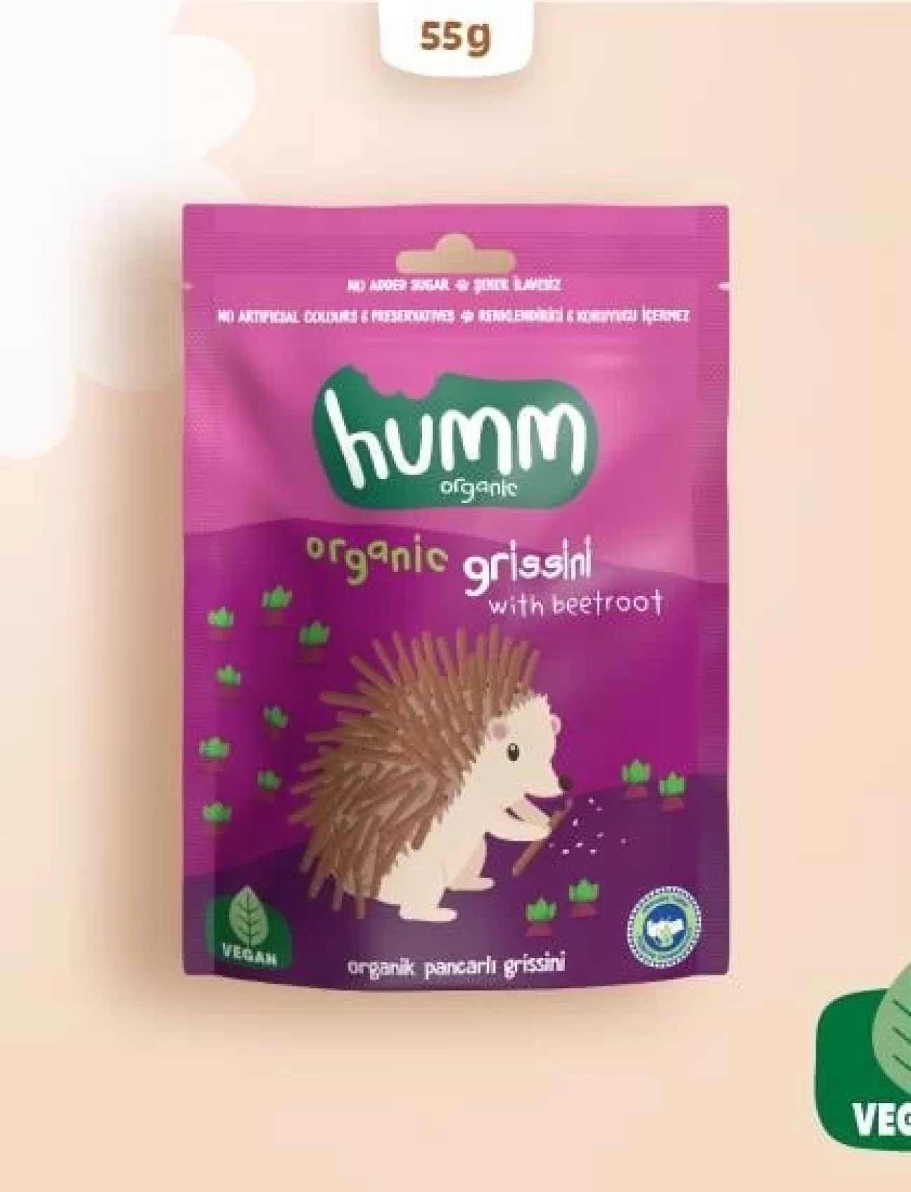 Humm Organik Vegan Pancarlı Grissini 55 Gr