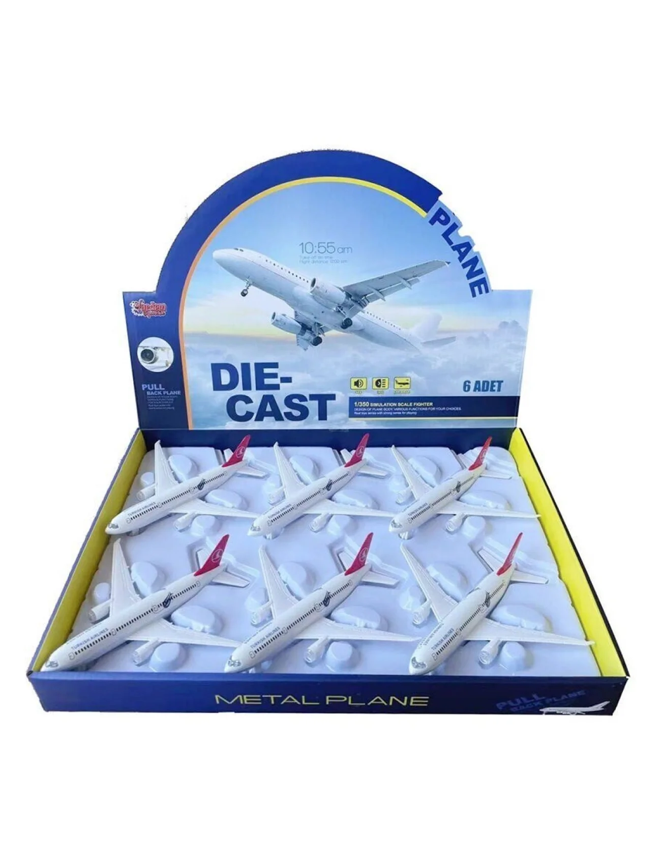 HW-180 2823 RED CB IŞIKLI SESLİ METAL YOLCU UÇAĞI