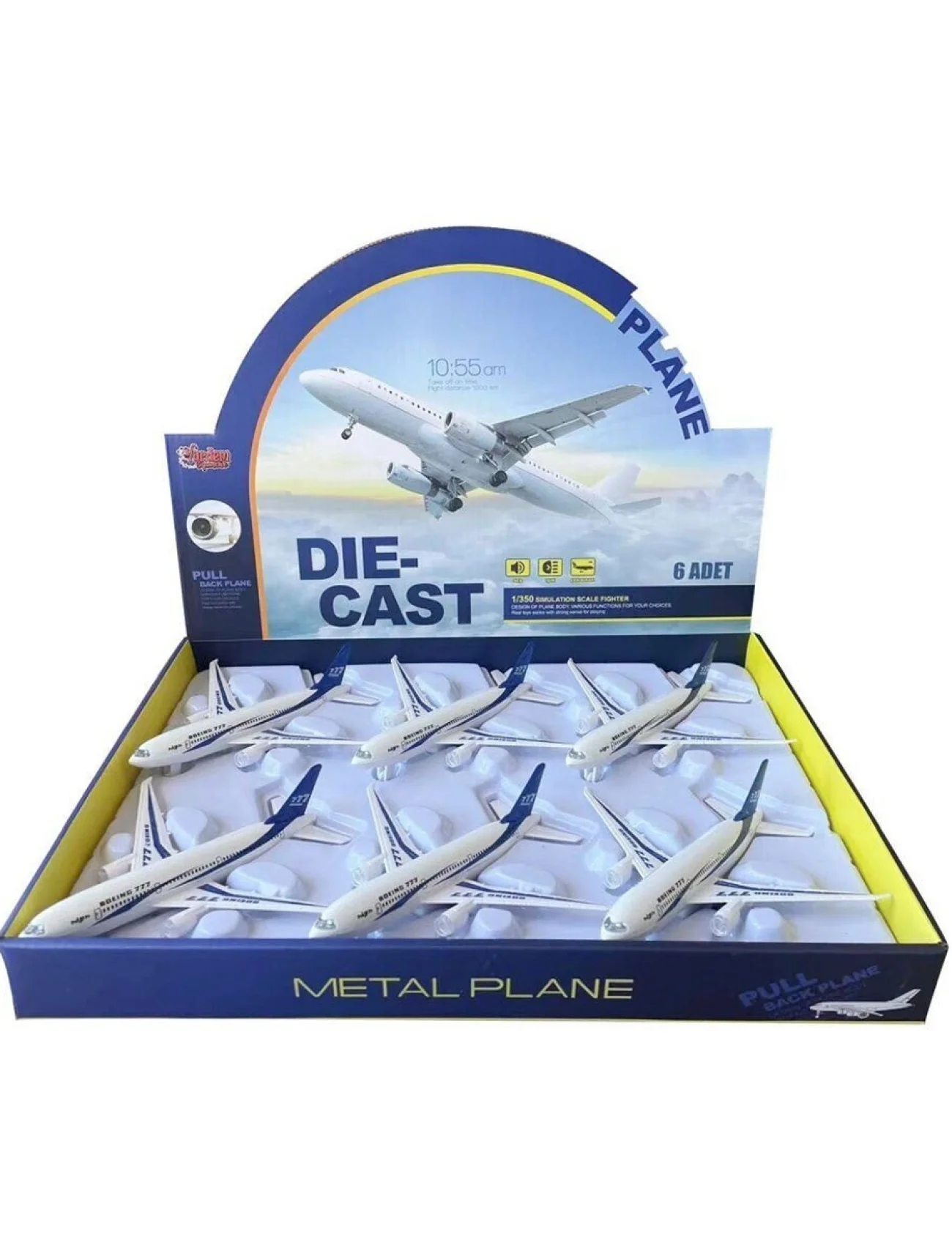 HW-180 2830 BLUE CB IŞIKLI SESLİ METAL YOLCU UÇAĞI