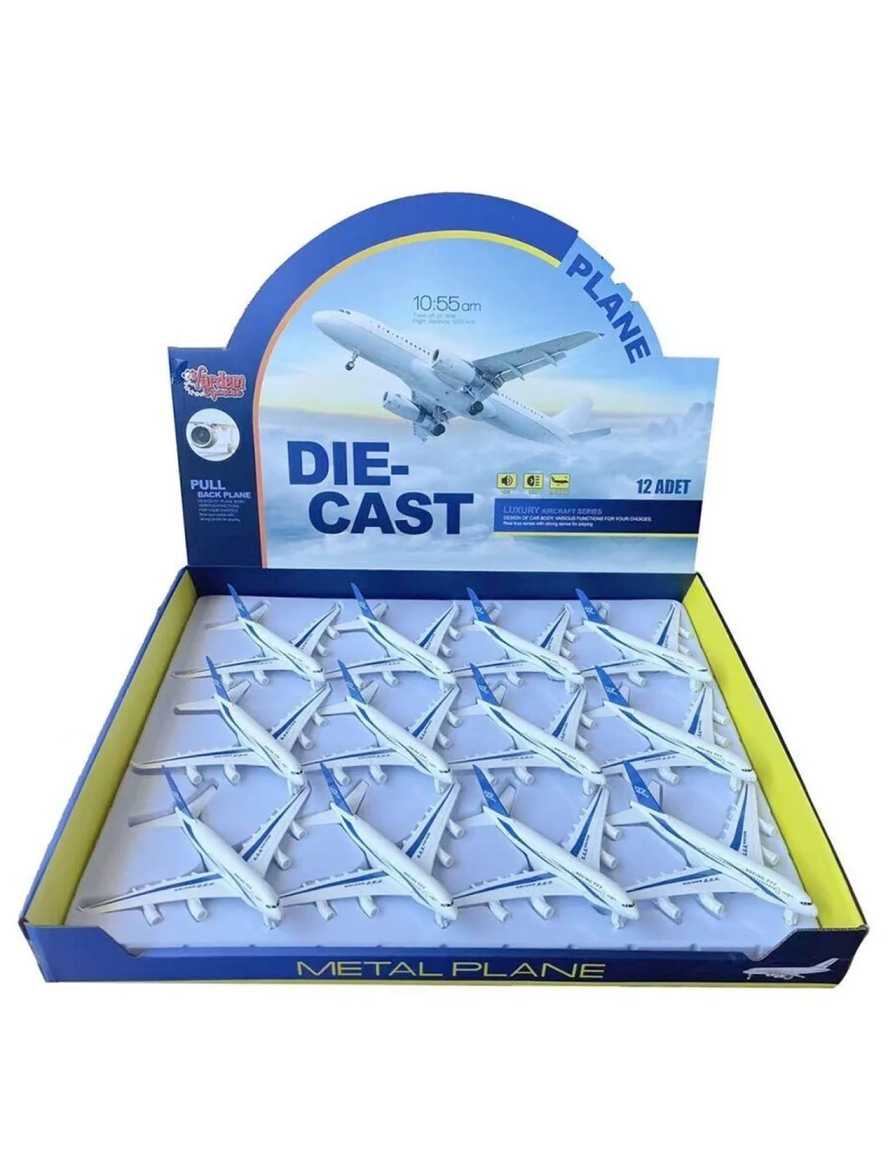 HW-777-2 2816 BLUE CB IŞIKLI-SESLİ METAL YOLCU UÇAĞI