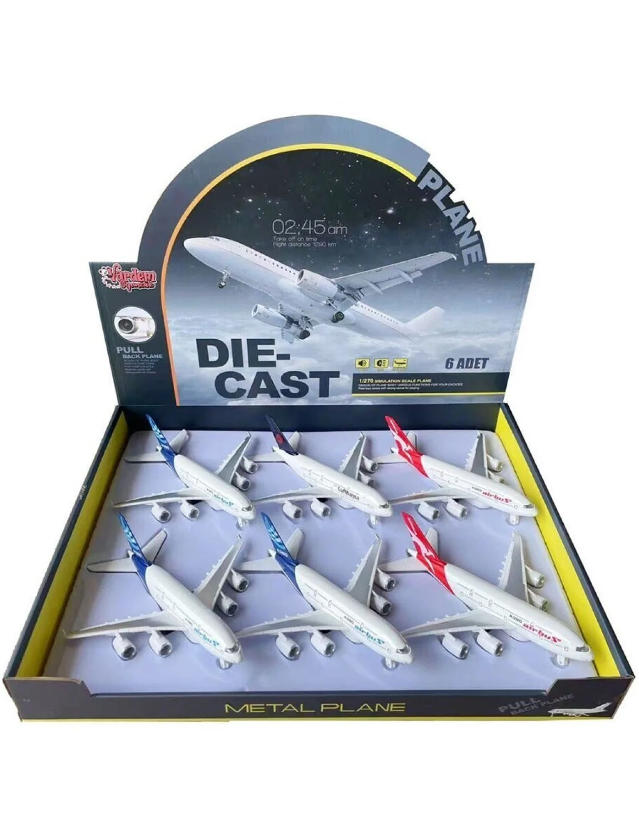 HW-A380 CB IŞIKLI-SESLİ METAL YOLCU UÇAĞI