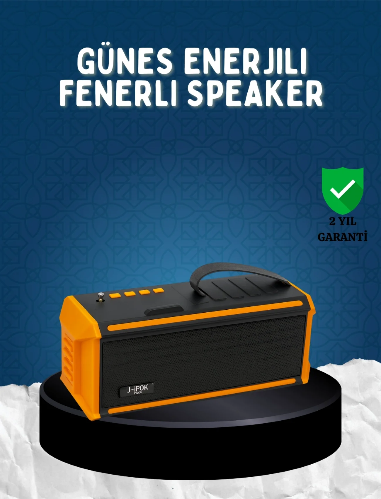 J-IPOX P520 Bluetooth Hoparlör 8W Güçlü Ses Solar Şarj FM Radyo
