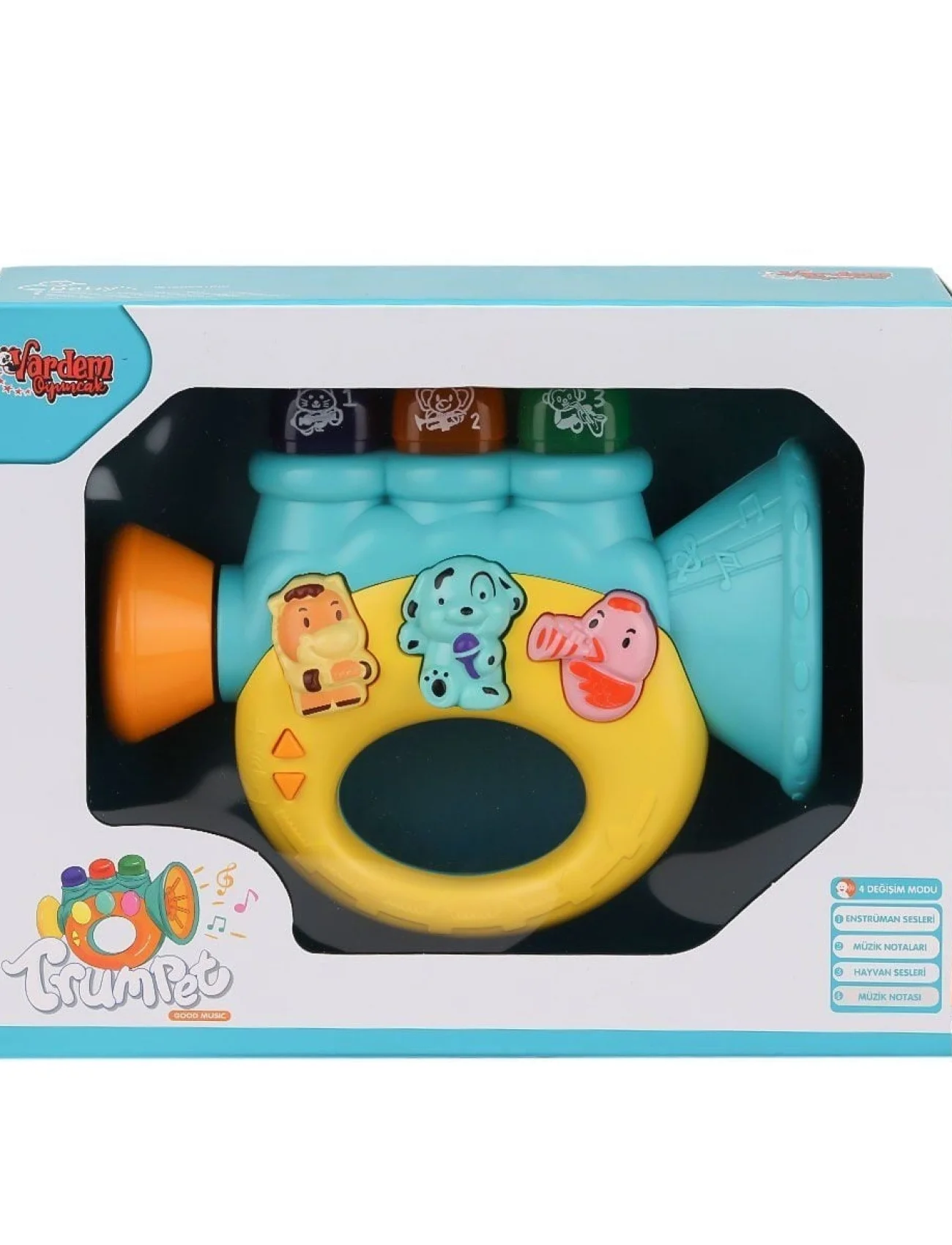 JLG-855-37A Işıklı ve Müzikli Trompet Bebek Pianosu -Vardem Oyuncak