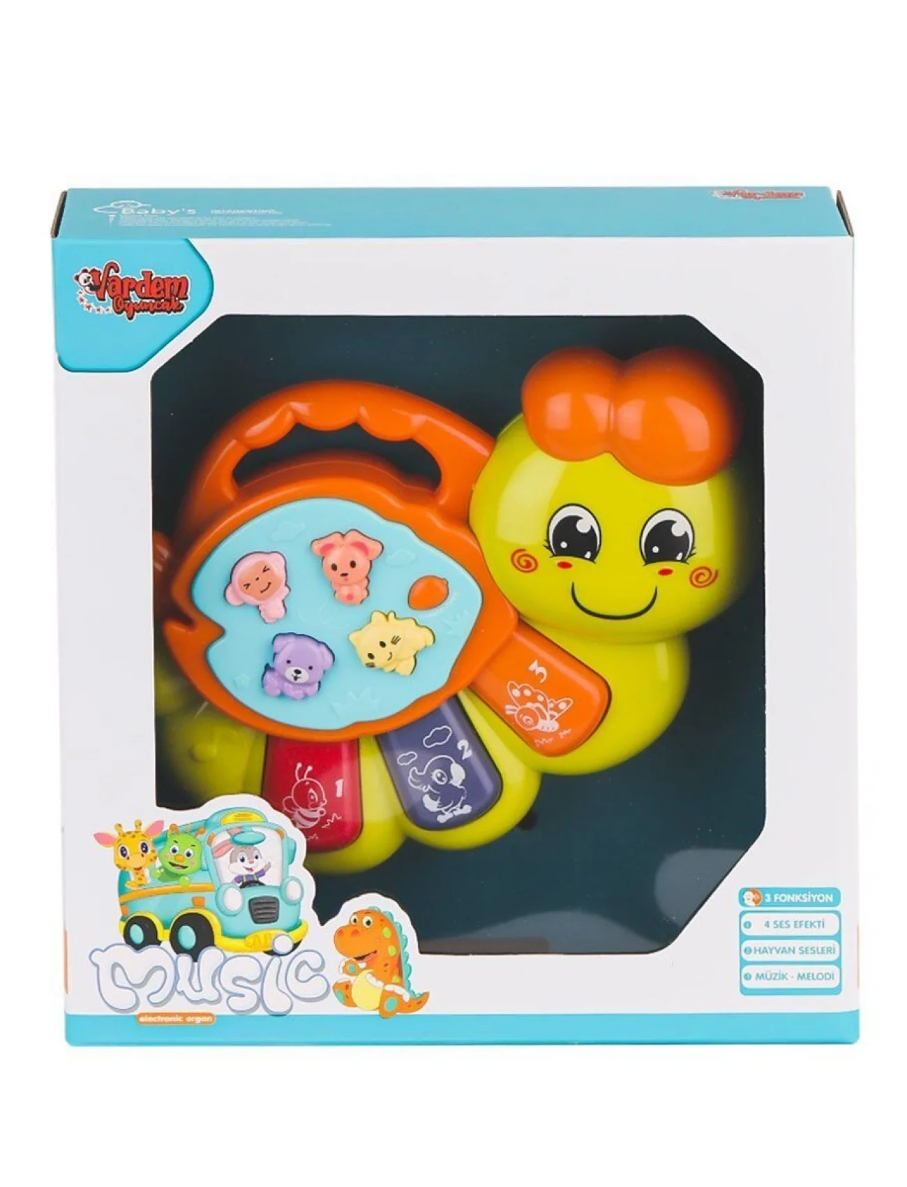 JLG-855-64A Işıklı ve Müzikli Solucan Bebek Pianosu -Vardem Oyuncak