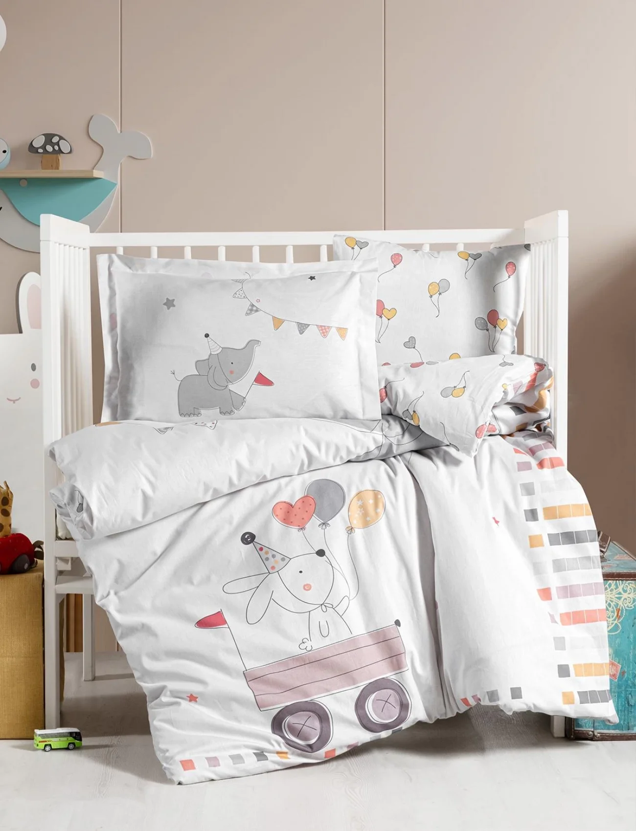 Kanz Ranforce Bebek Nevresim Takımı Knz-001 Elephant