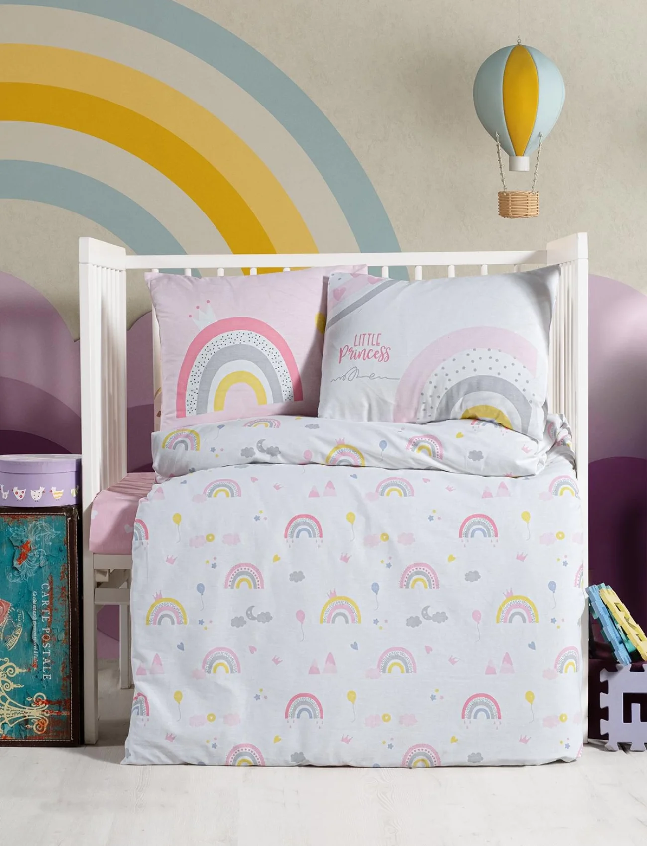 Kanz Ranforce Bebek Nevresim Takımı Knz-001 Rainbow