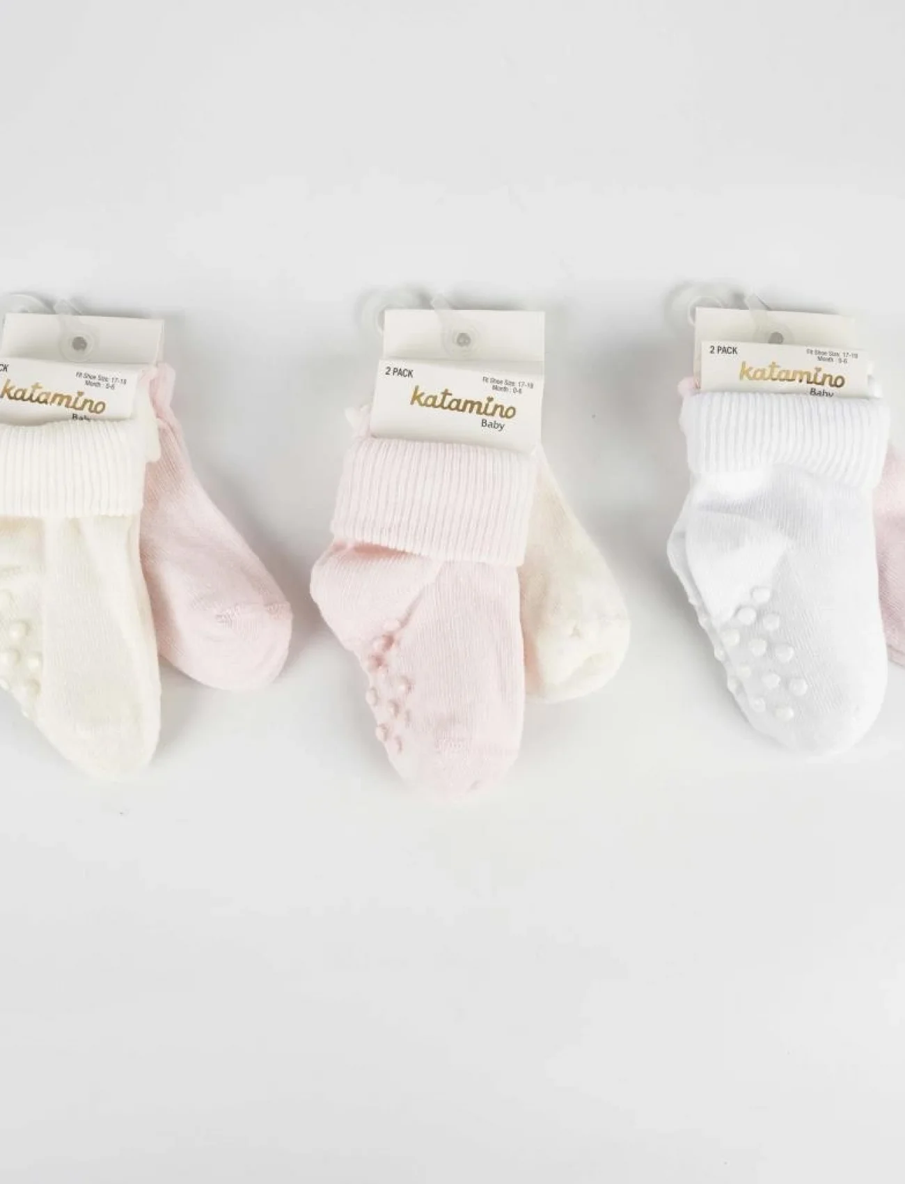 Katamino Cenet 2li Absli Kız Bebek Soket Çorap K44048 Karışık Renk