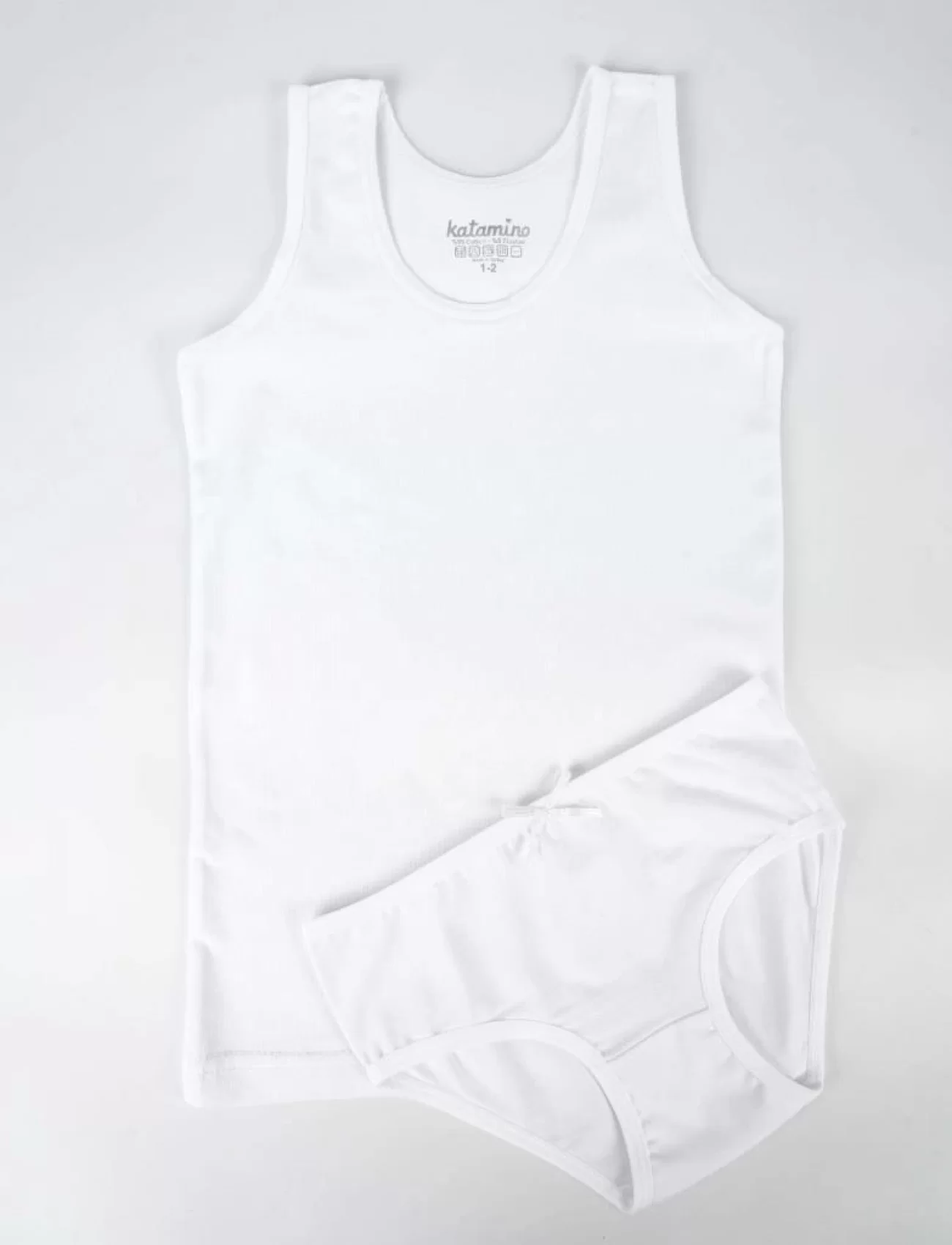 Katamino Fierza Geniş Askılı Atlet Slip Takım K128515 Beyaz