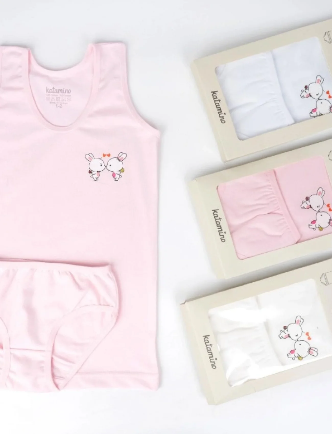 Katamino Pearly Kız Geniş Askılı Slip Takım K128644 Karışık Renk