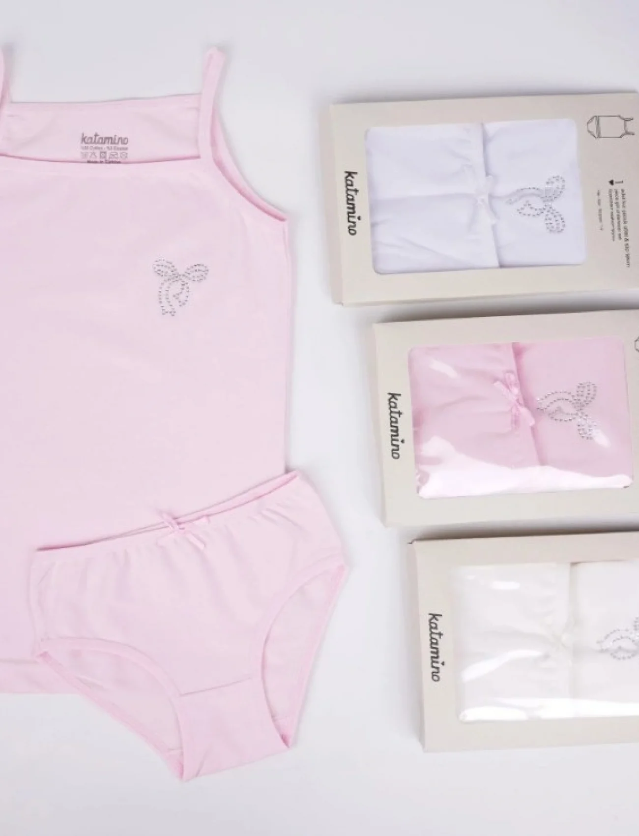 Katamino Tatlım Kız İp Askılı Atlet Slip Takım K128622 Karışık Renk