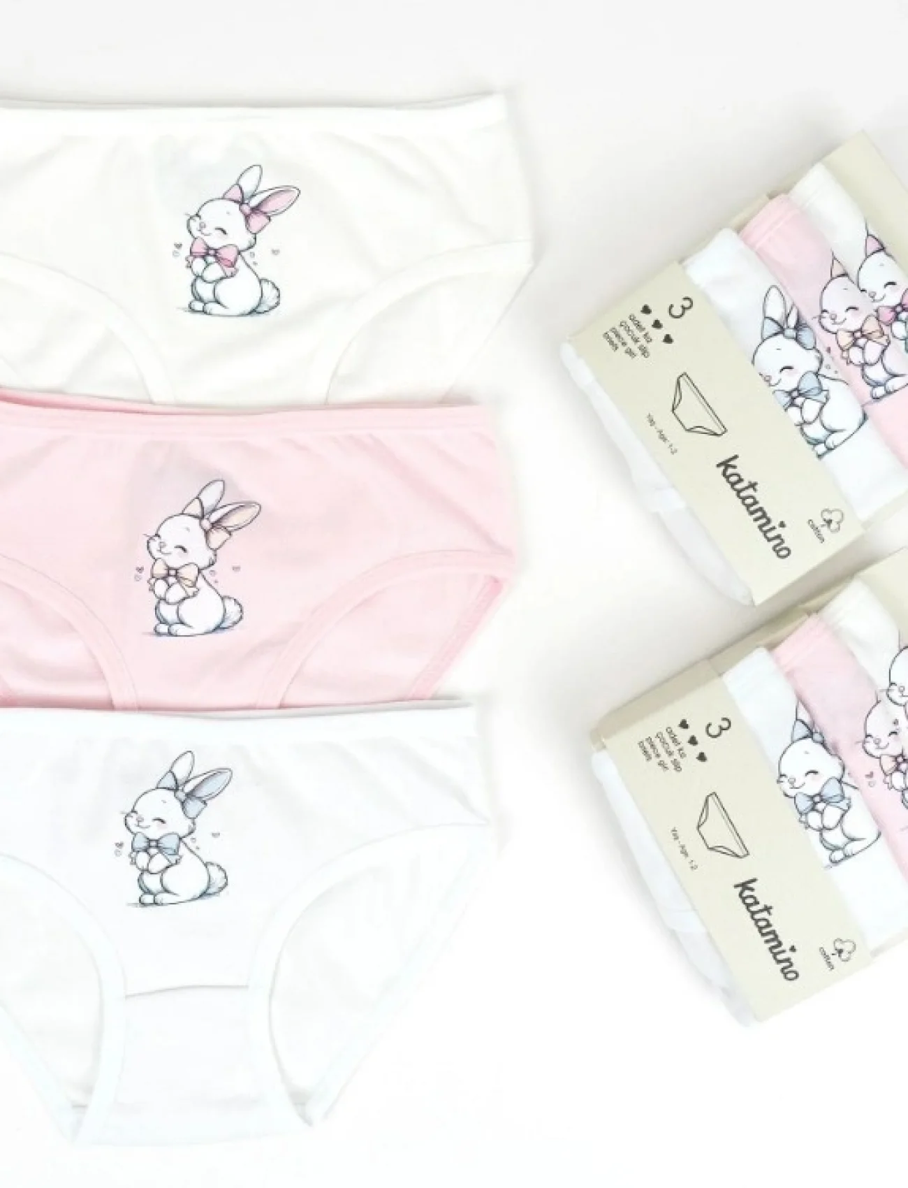 Katamino Tavisan 3lü Kız Slip Set K128668 Karışık Renk