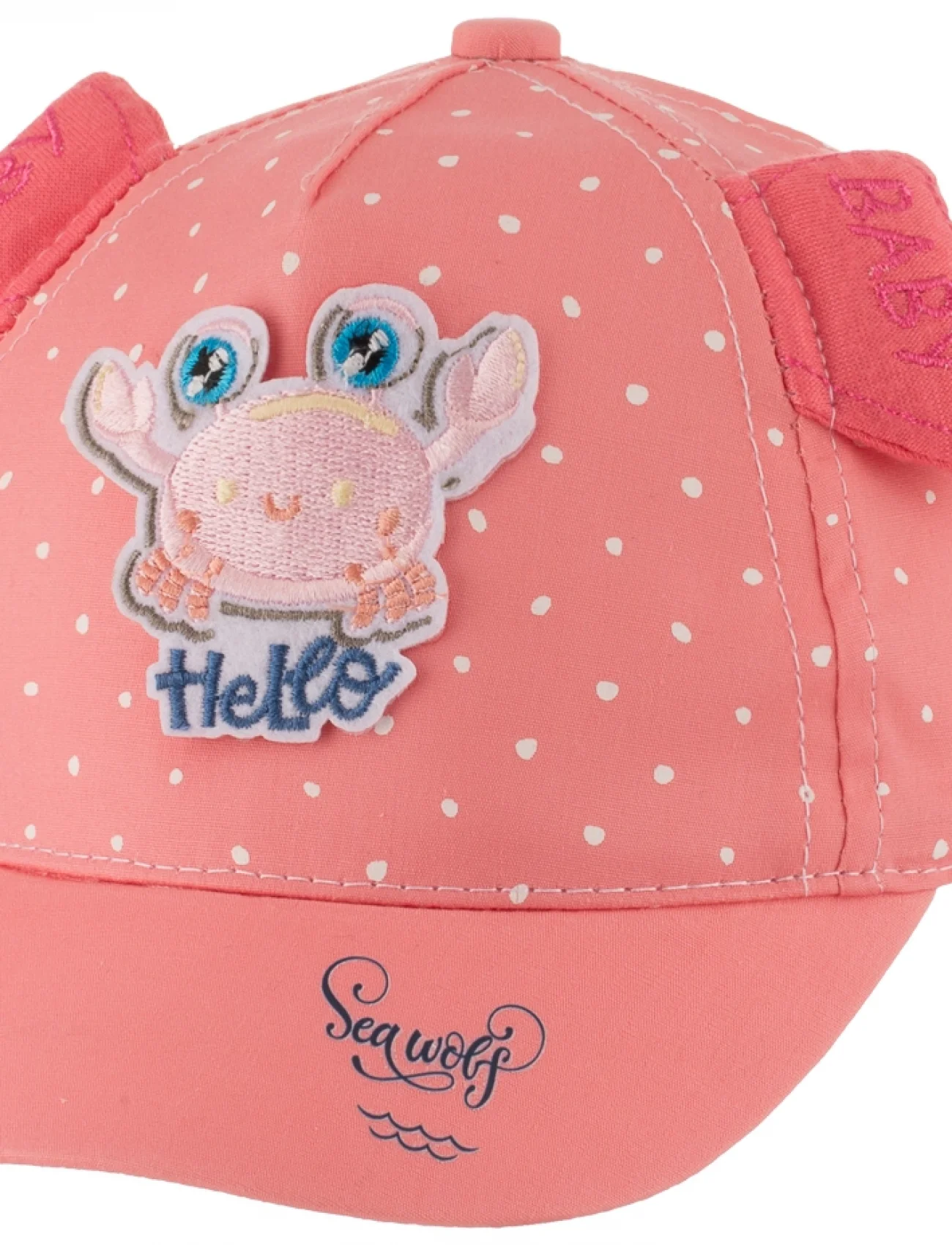 Kitti Yengeç Nakışlı Kız Kep 0-18 Ay Y26000-02 Pembe