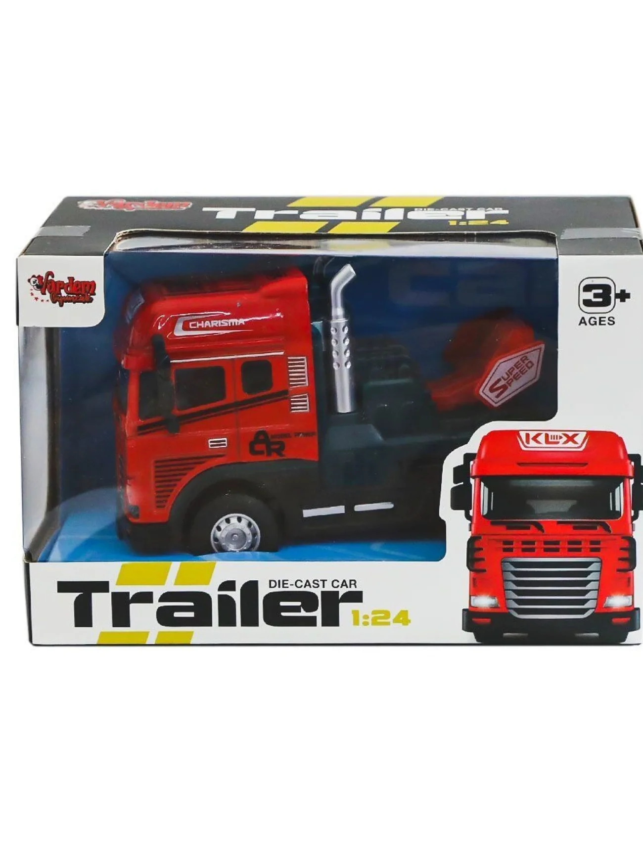 KLX600-344 Sürtmeli Işıklı Müzikli Çekici Tır Kafası 1:24 -Vardem Oyuncak