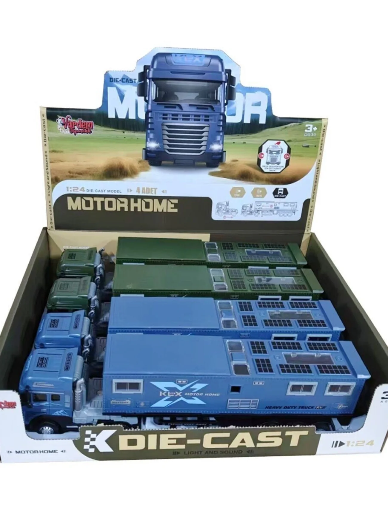 KLX800-24 SURT DIE-CAST IŞIKLI VE SESLİ(Belirtilen fiyat, tekli satış için adet fiyatıdır.)