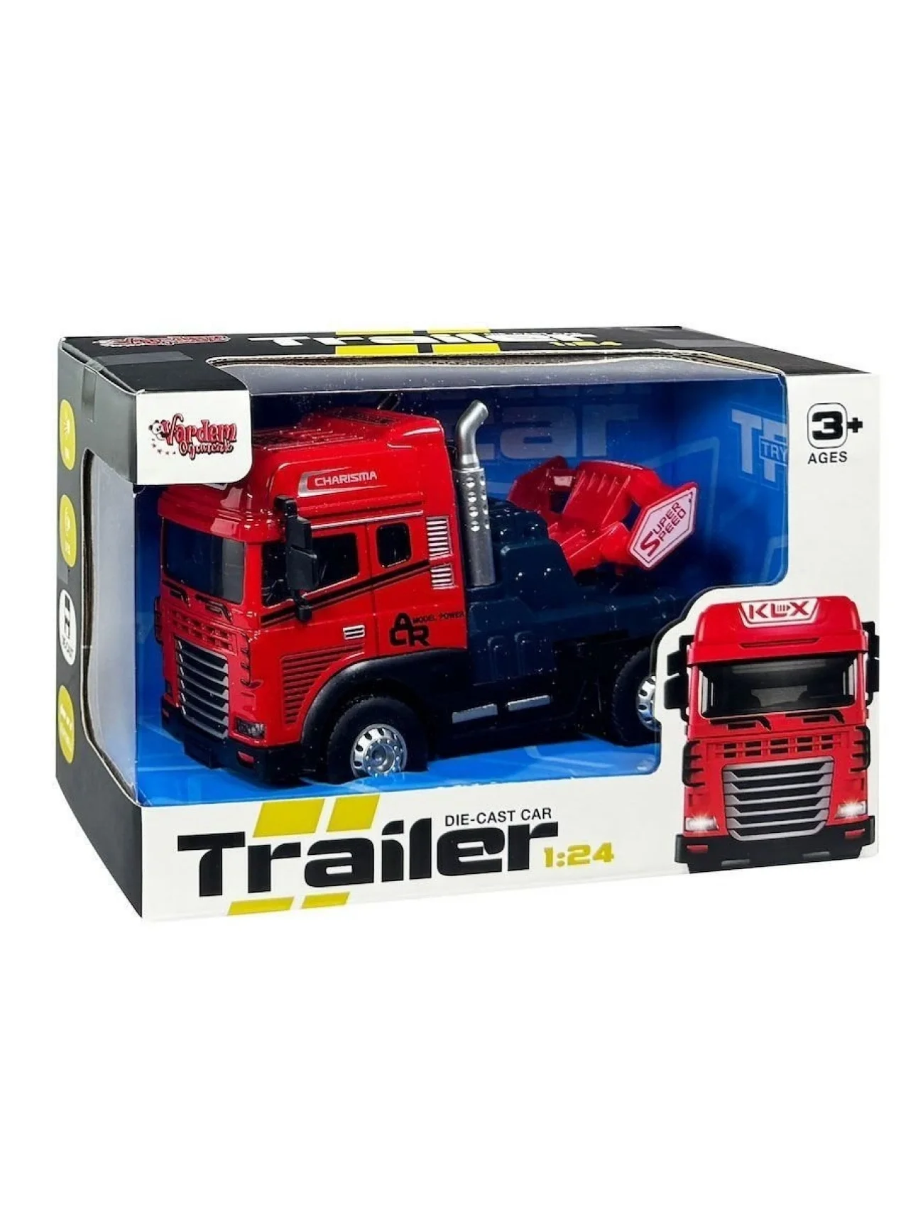 KLX800-247 Sürtmeli Işıklı Müzikli 1:24 Çekici (Tır Kafası)