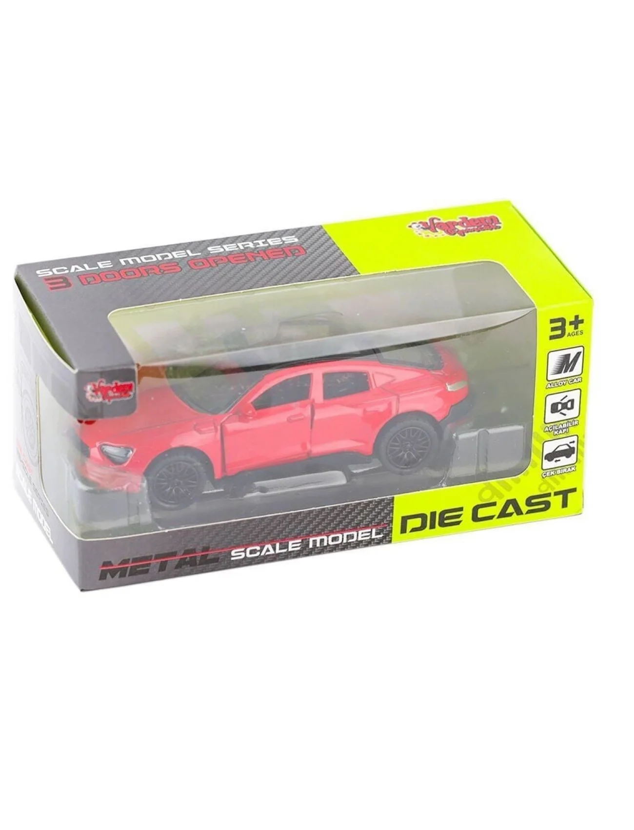 KM-36201A-Vardem Kutulu Çek Bırak 1:36 Metal Araba