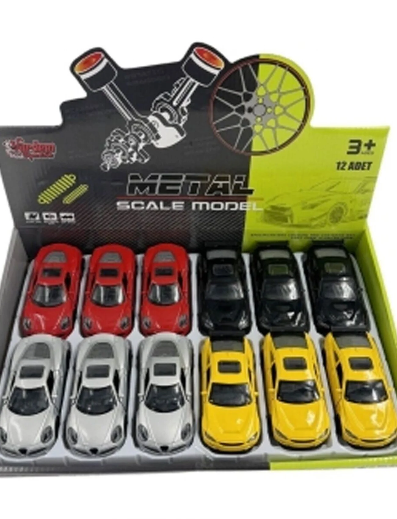 KM-36231C-1-2-3-4 ÇEK BIRAK 1 36 METAL ARABA