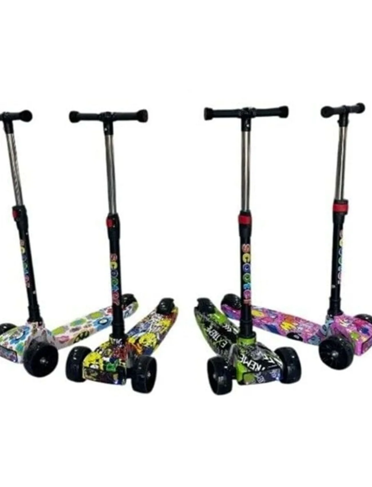 KM505 RENKLİ IŞIKLI SESLİ SCOOTER(Belirtilen fiyat, tekli satış için adet fiyatıdır.)