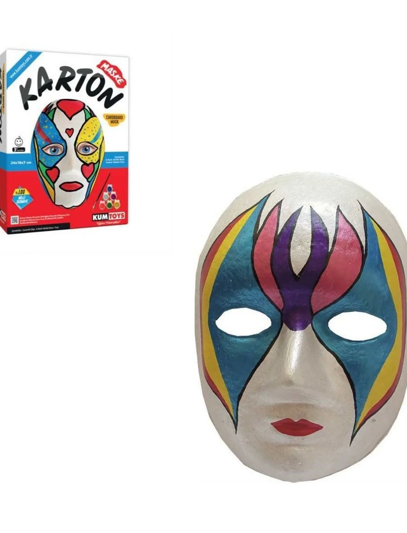KM5308 Karton Maske Boyama Seti -Kumtoys
