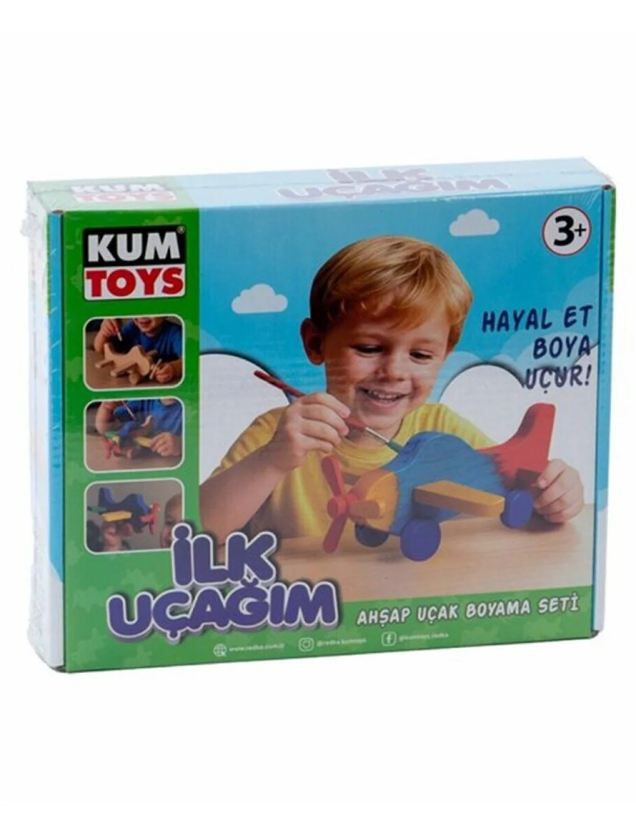 KM5869 KUMTOYS İLK UÇAĞIM AHŞAP BOYAMA SETİ