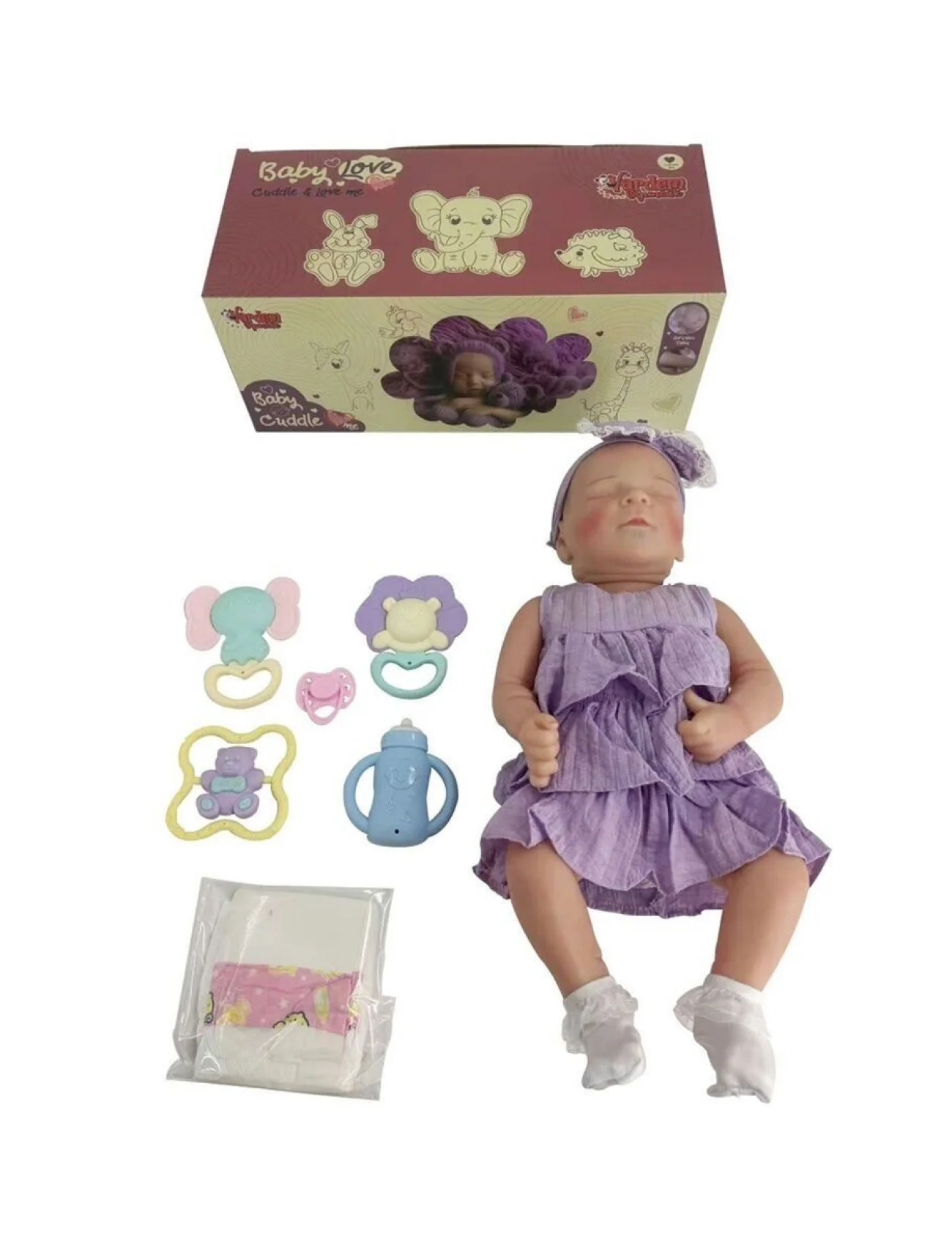 KNG-902-5A KUT 43 CM AKS GERÇEKÇİ BEBEK