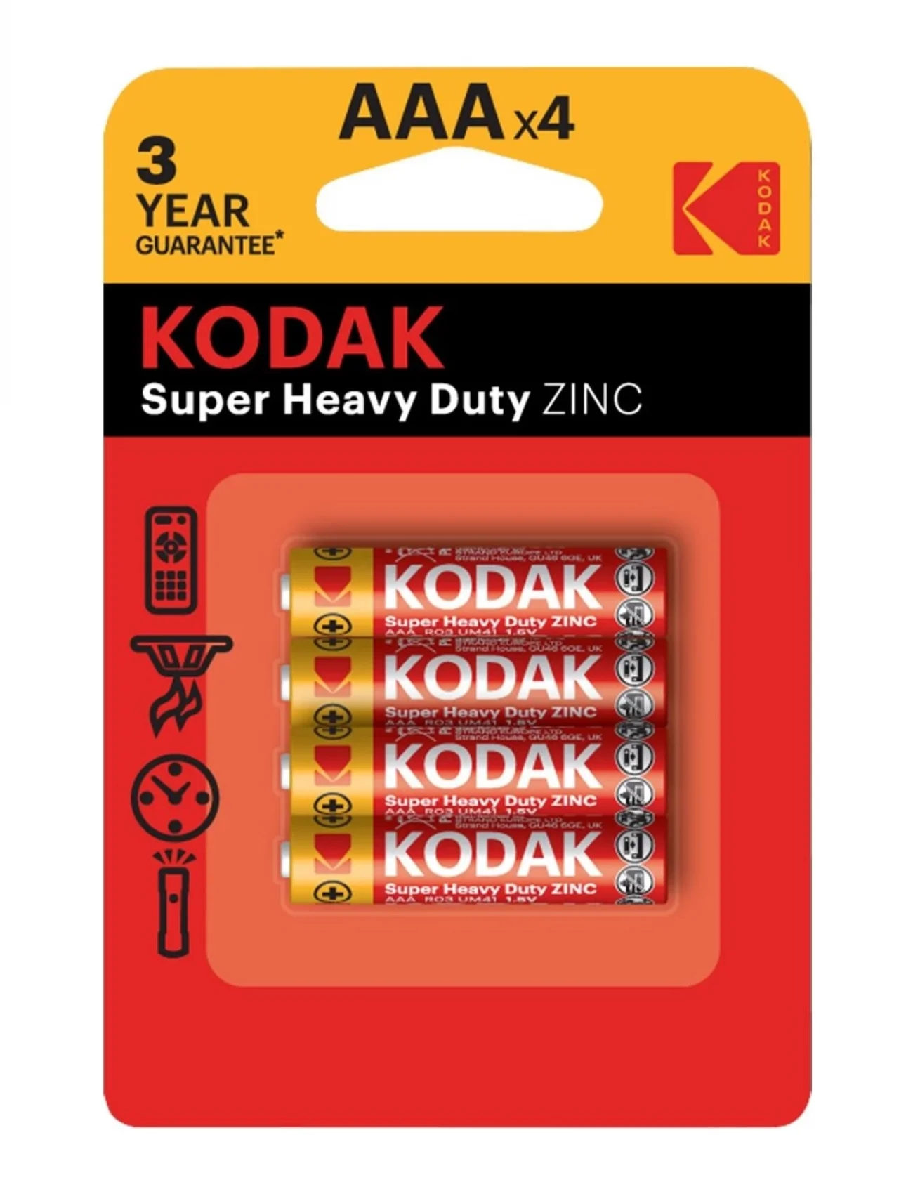Kodak Çinko Karbon Blister İnce Pil 4lü AAA