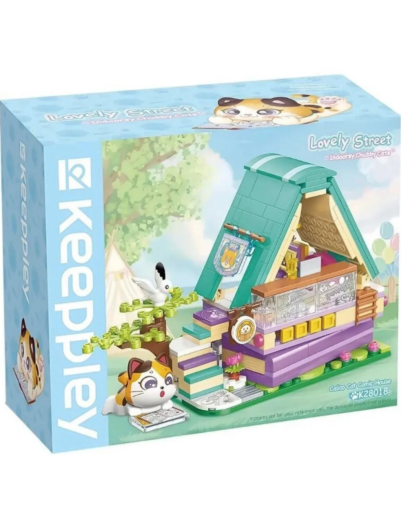 KP28018 Keeppley Lovely Street - Calico Cat Comic House 324 Parça Yapım Seti