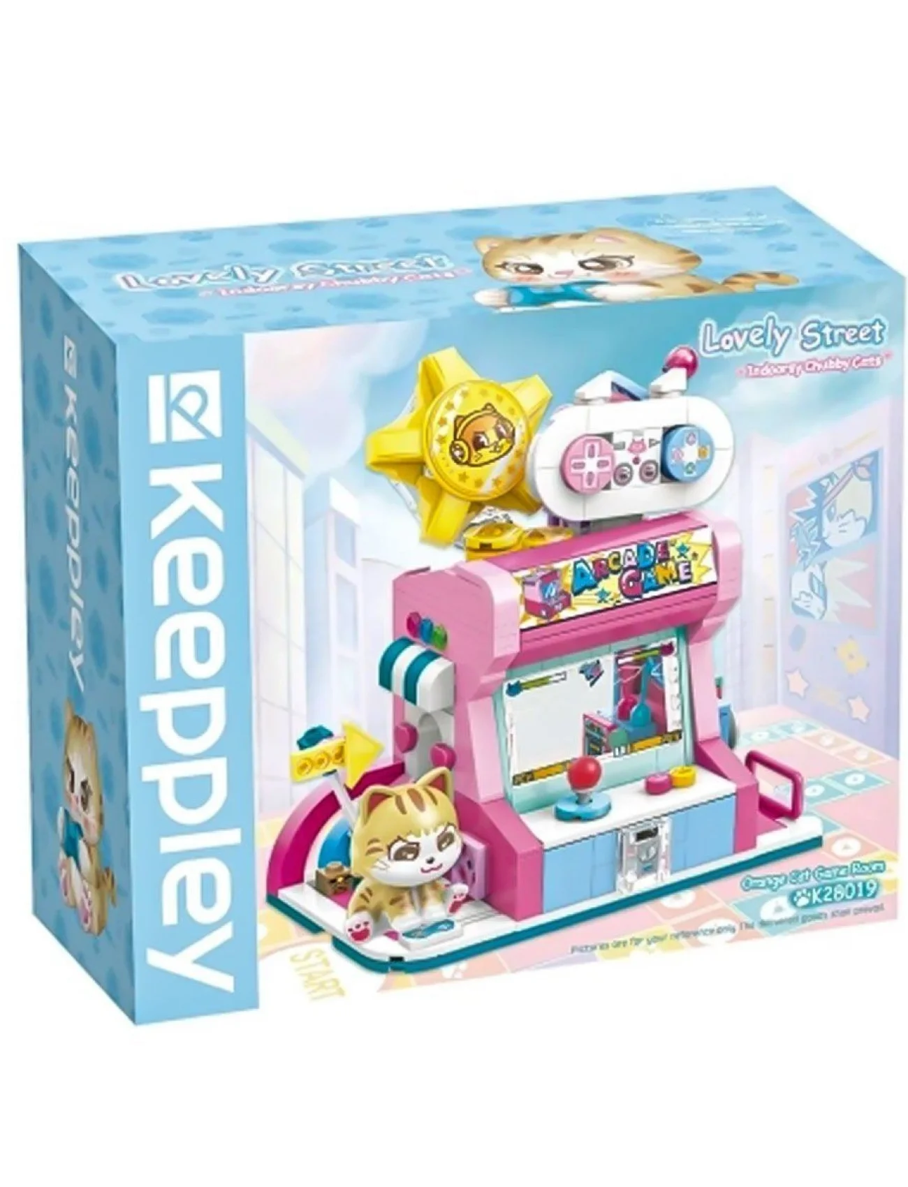 KP28019 Keeppley Orange Cat Game Room Blok Seti -Vagon life