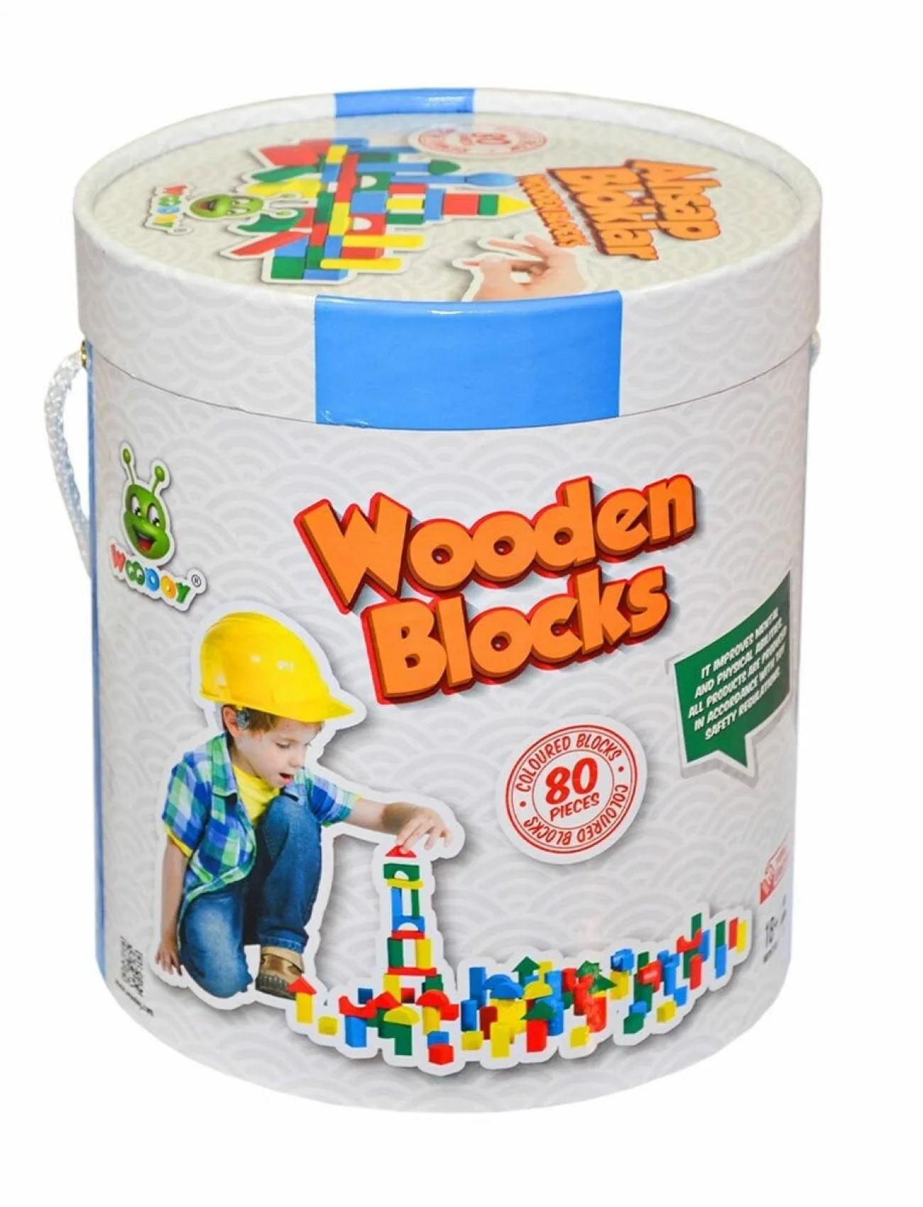 KR014 Woodoy 80 Parça Büyük Kovalı Bloklar
