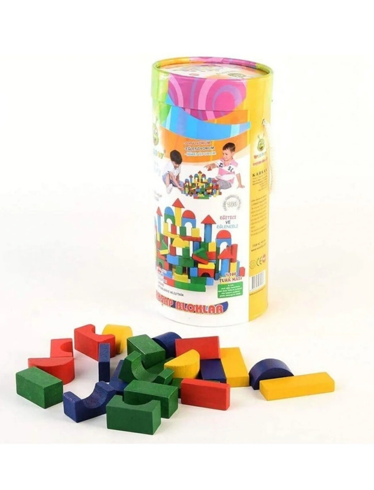 KR016 WOODOY 100 PARÇA KÜÇÜK KOVALI BLOKLAR 12