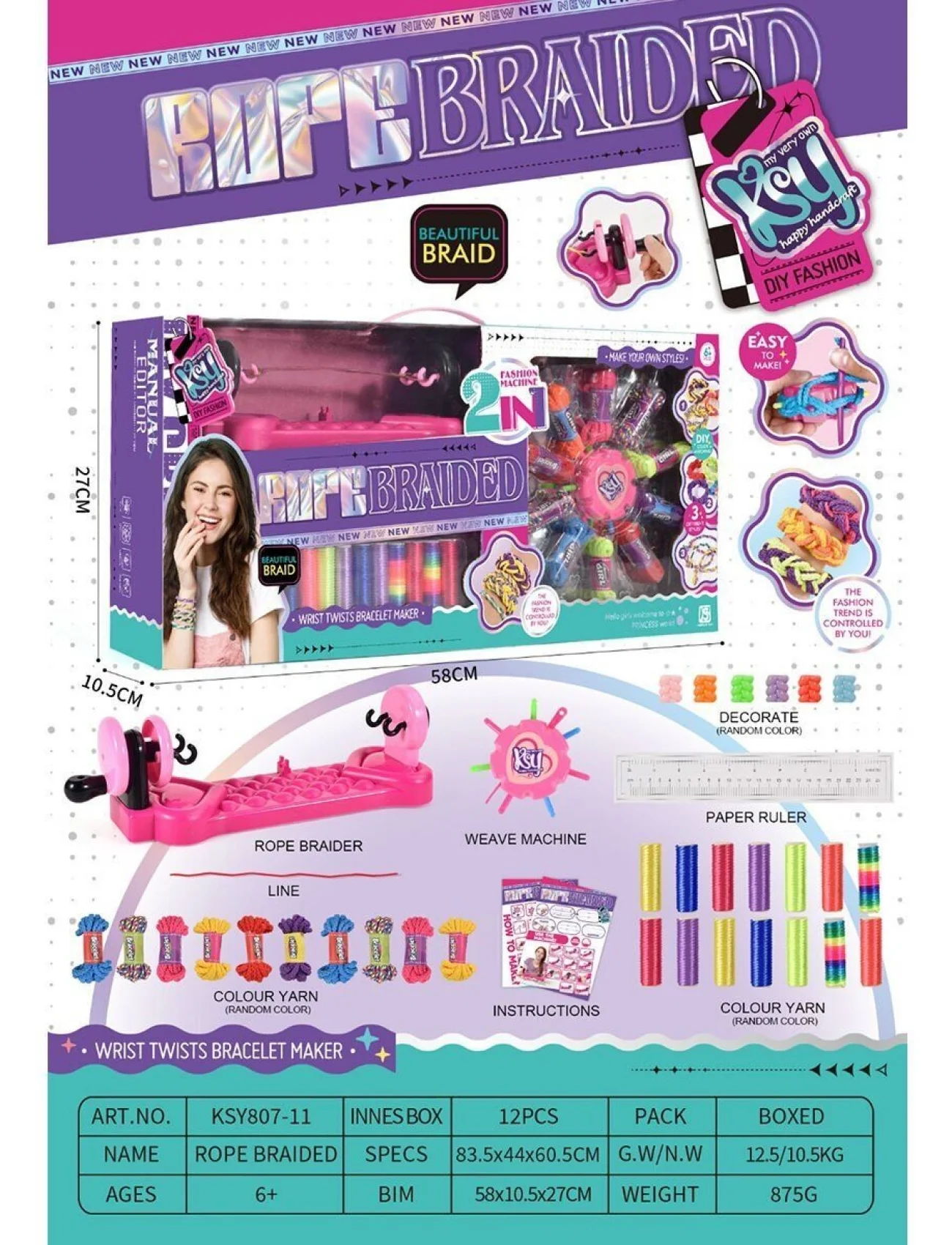 KSY807-11 DIY 2İN 1 JEWELRY KNİTTİNG COMBİNATİON SET