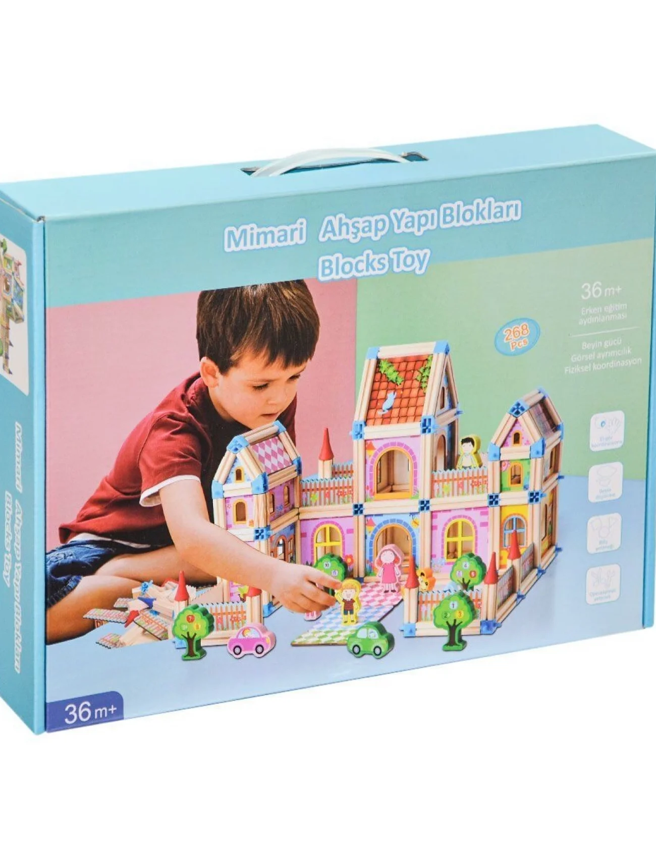 KZL-2102103 Ahşap Mimari Yapı Blokları  268 Parça